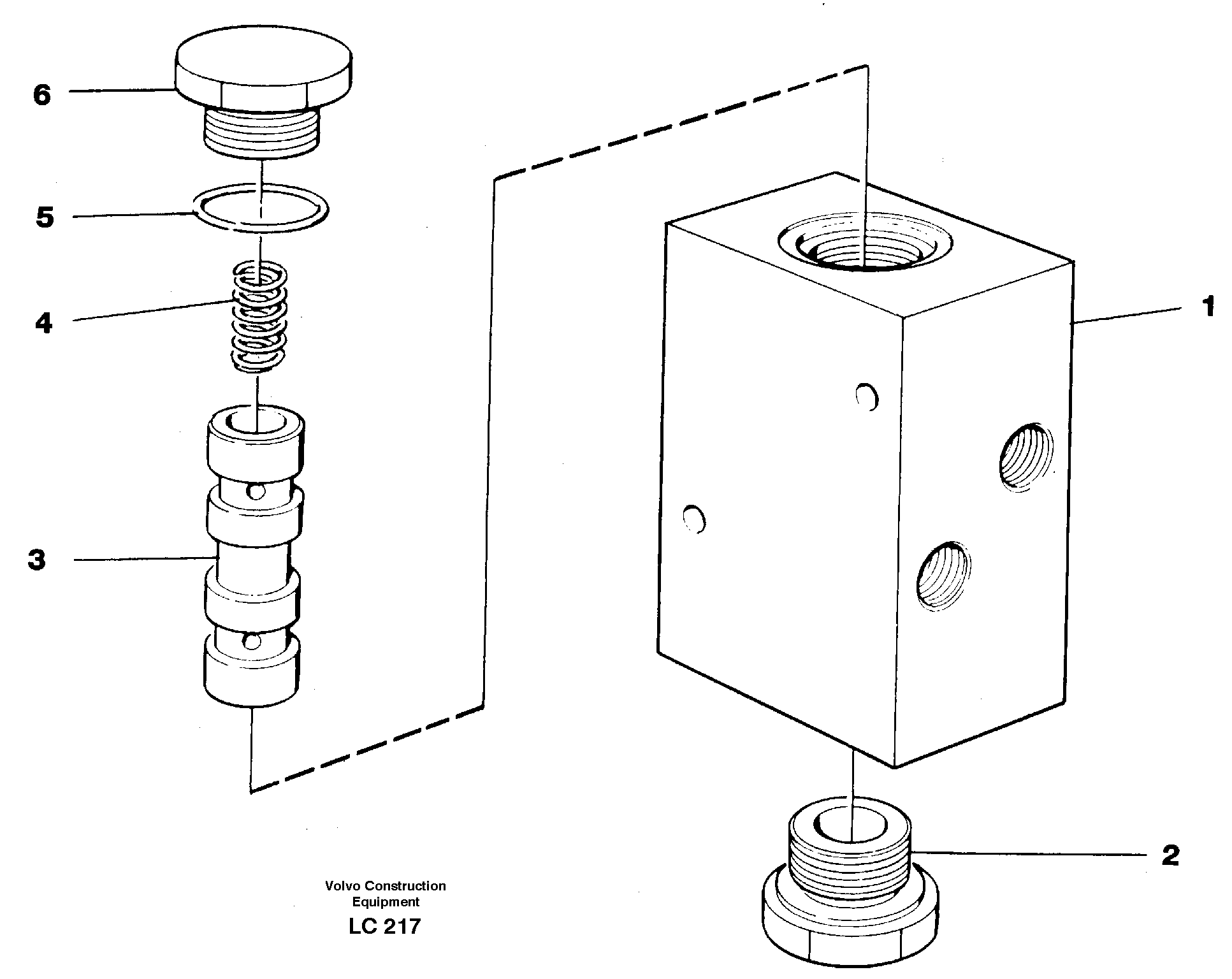 Valve, travel brake — volvo parts diagram