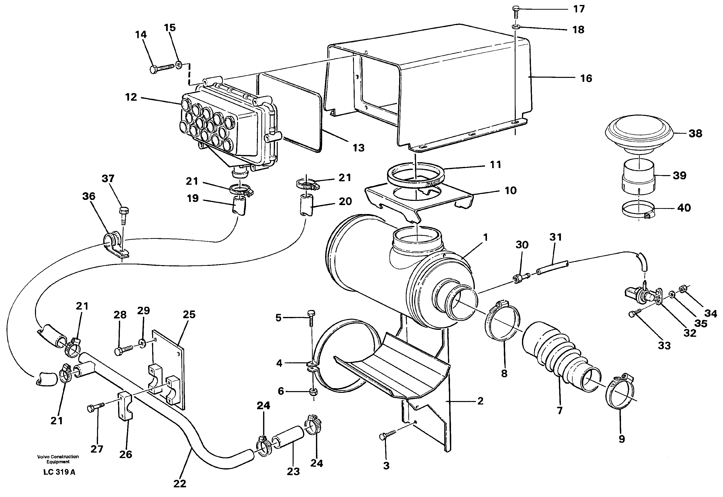 Inlet system — volvo parts diagram