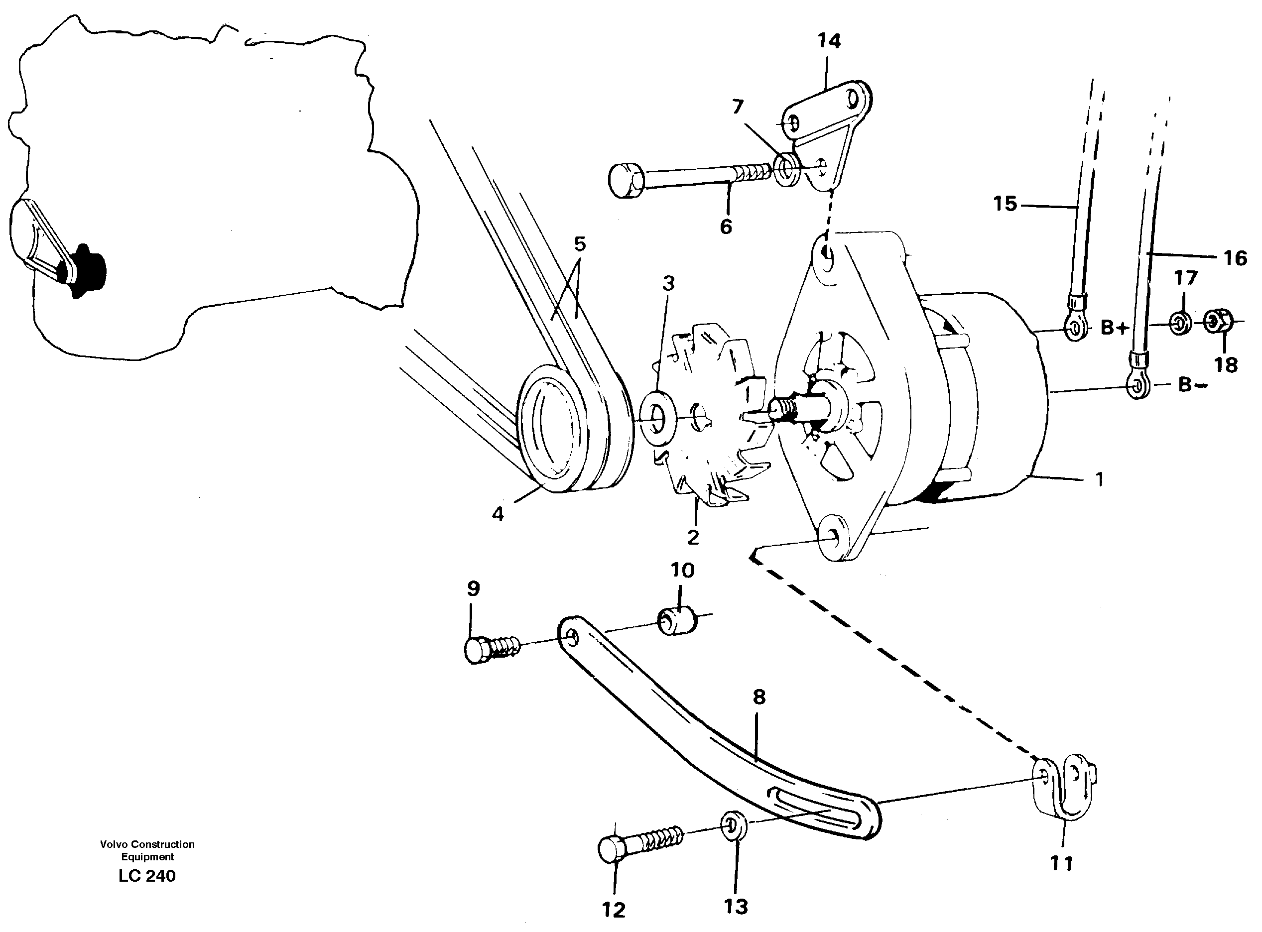Alternator, assembly — volvo parts diagram
