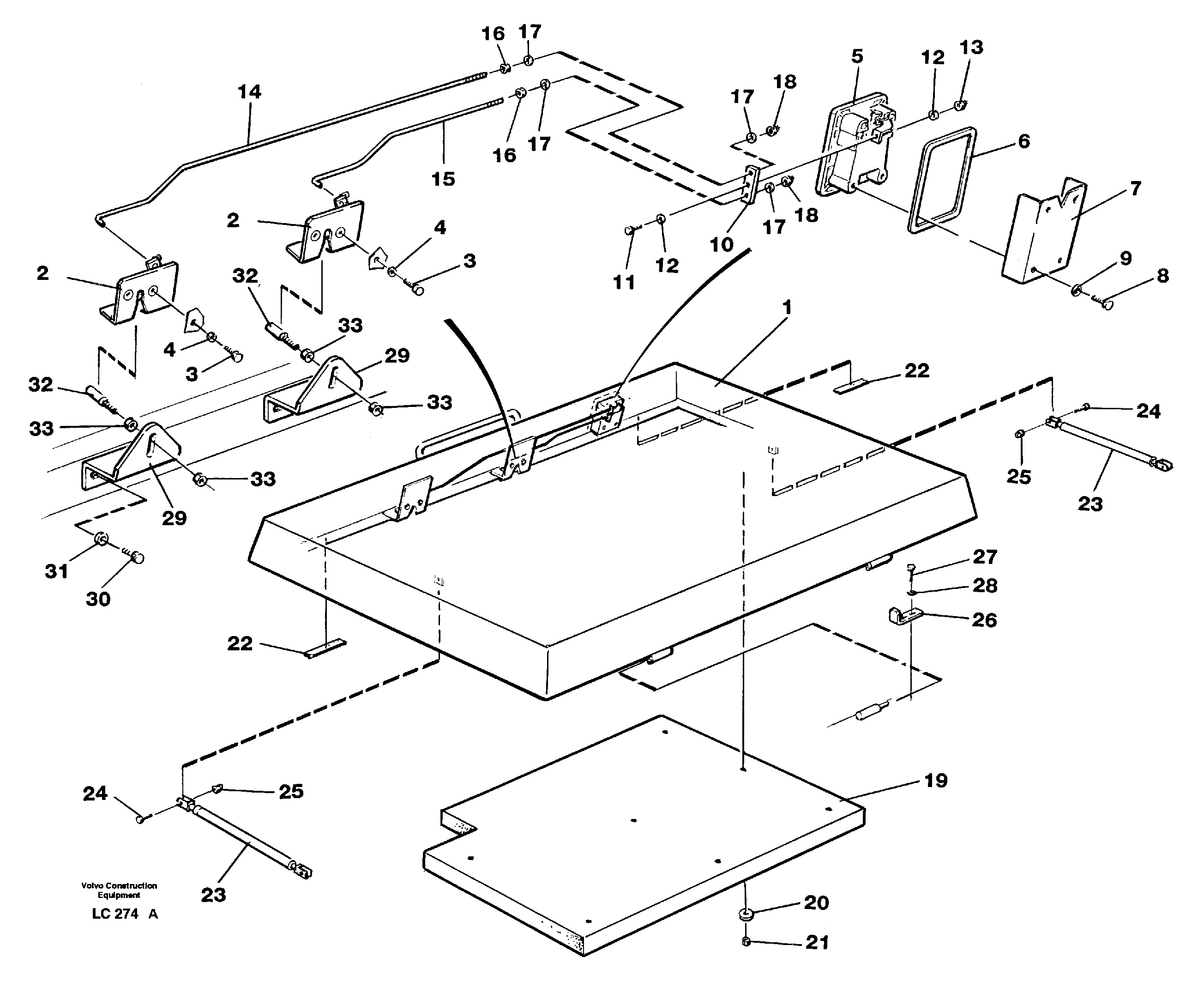 Hutch over engine — volvo parts diagram