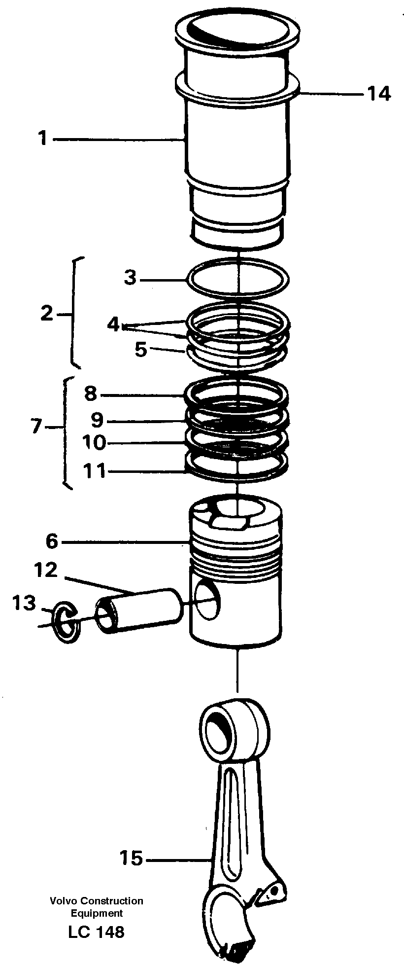 Cylinder liner — volvo parts diagram