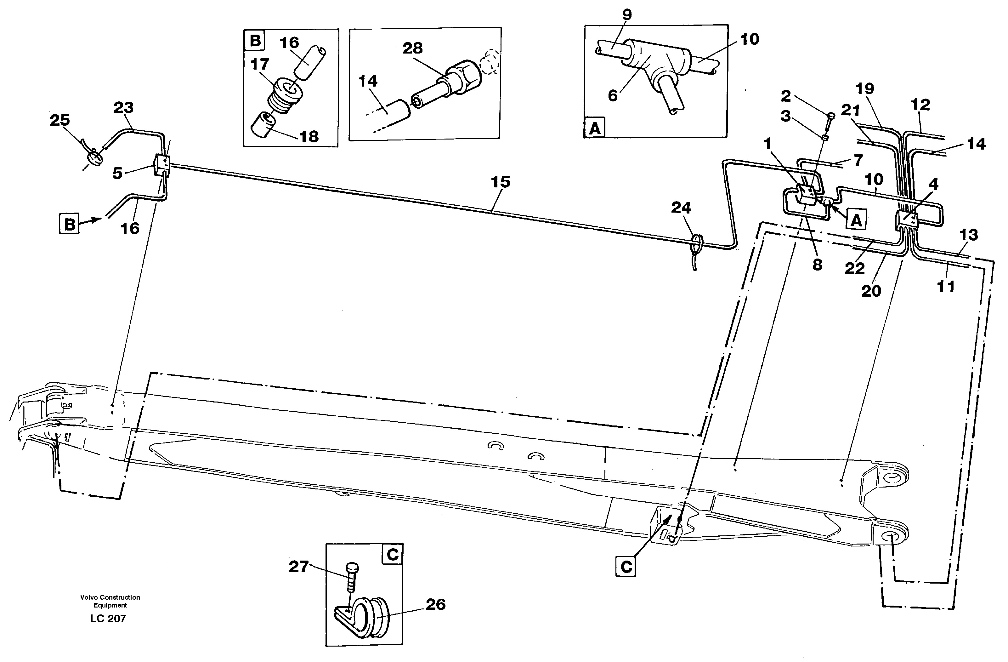 Automatic lubrication, material handling equ. — volvo parts diagram