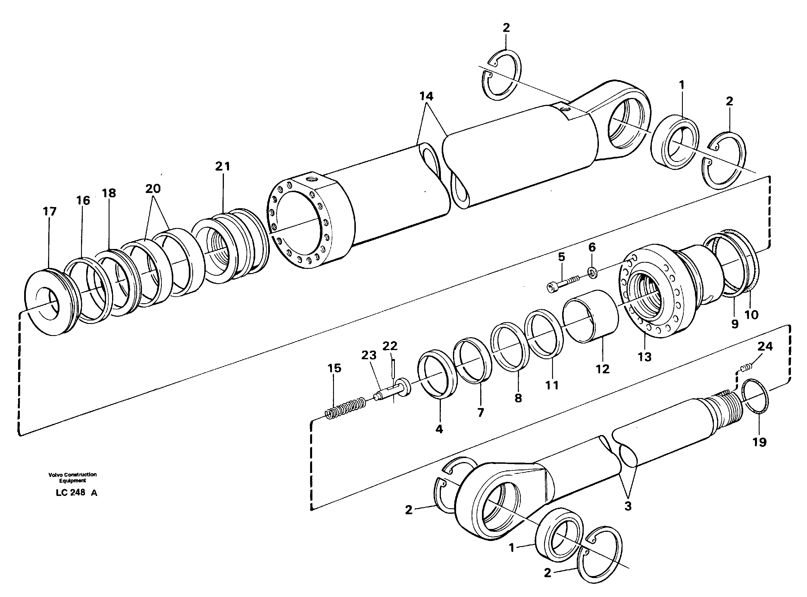 Boom cylinder, handling equipment — volvo parts diagram