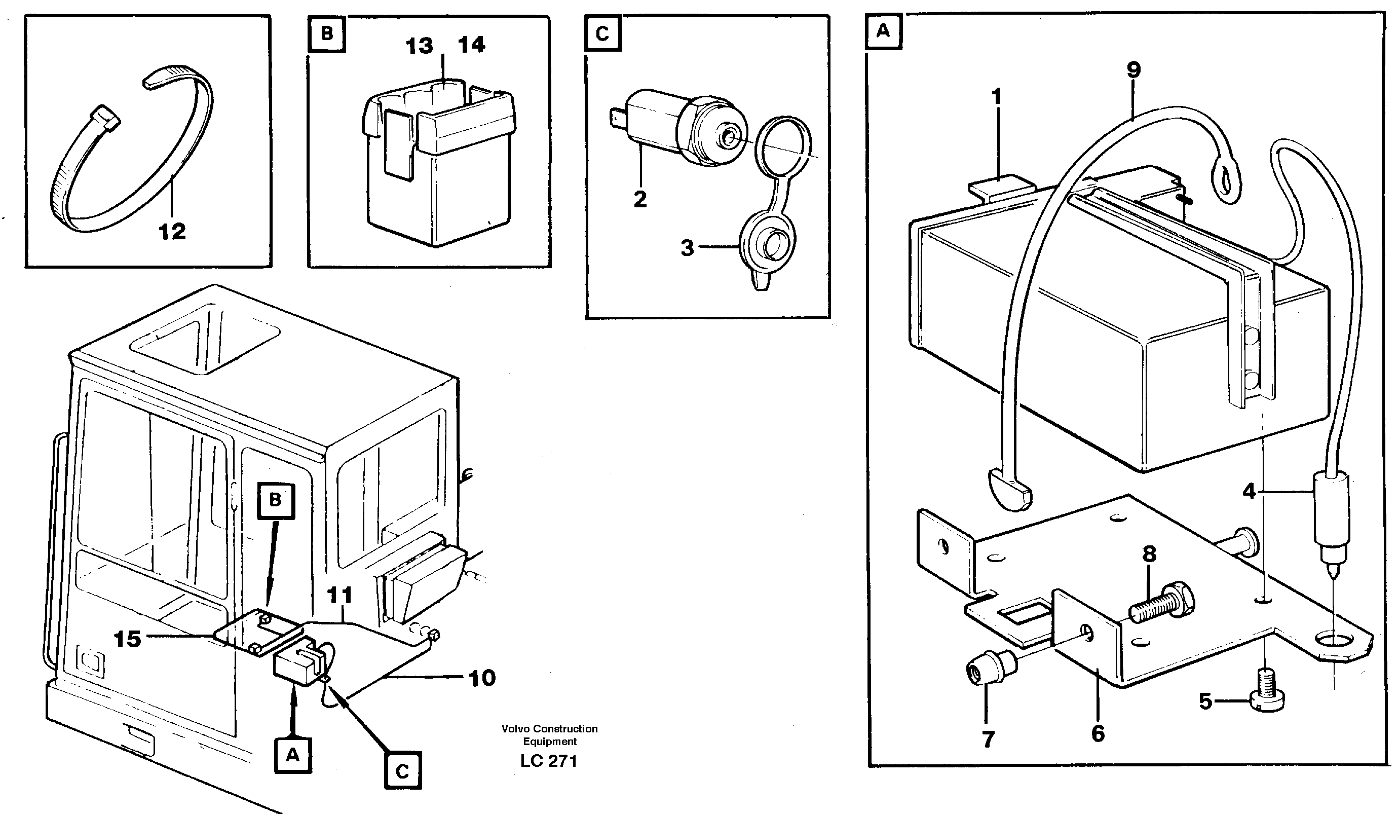 Lunch box heater  14254176 — volvo parts diagram