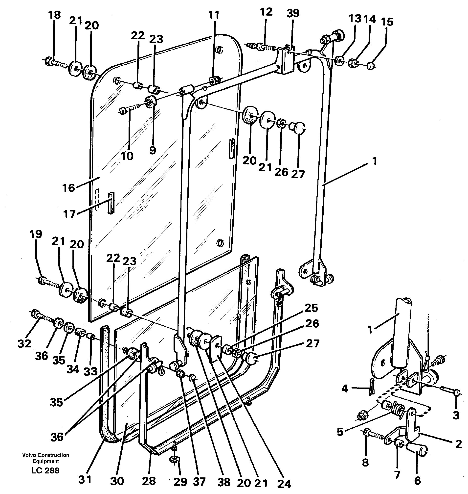 Front window — volvo parts diagram