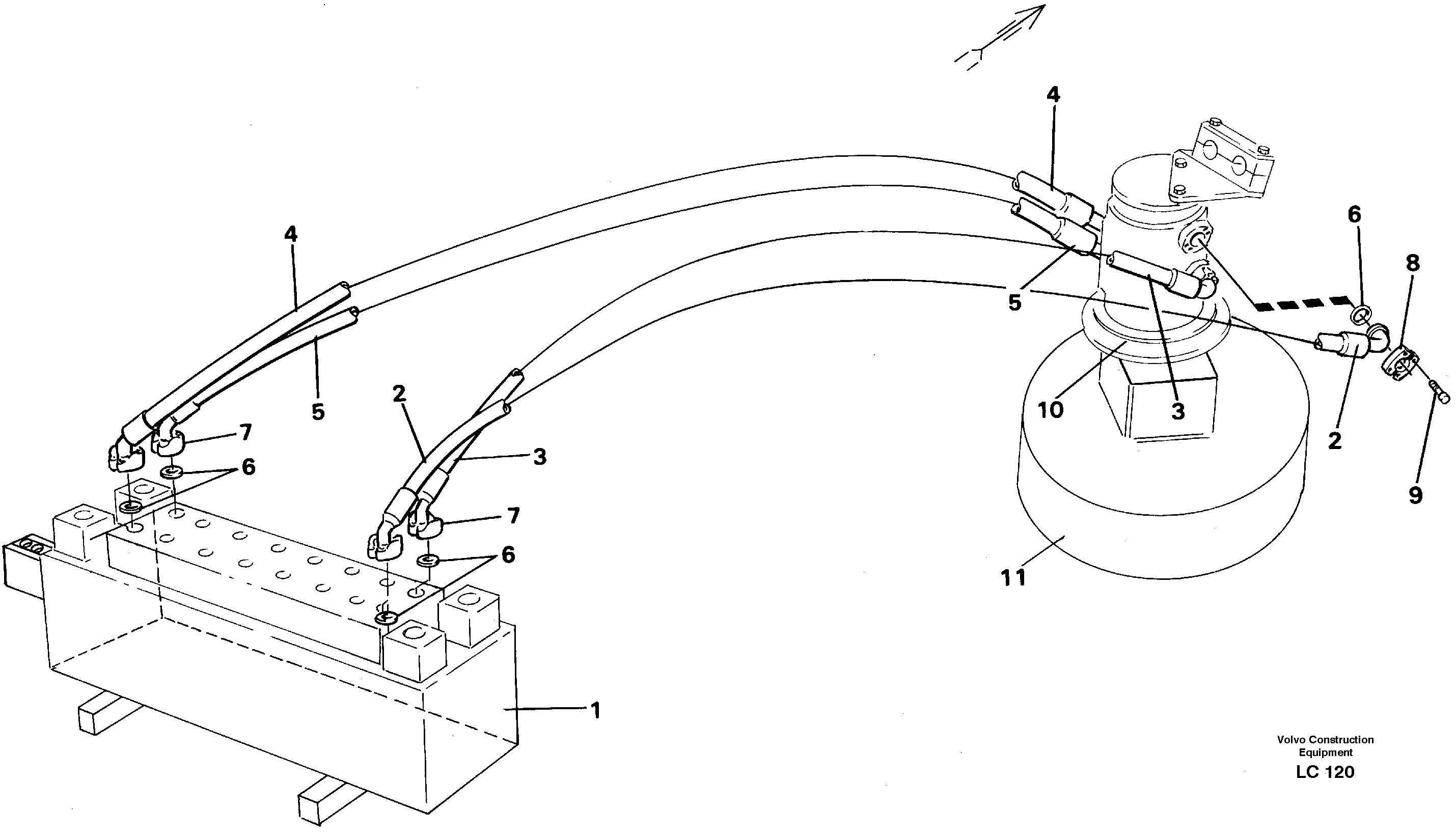 Hydraulic system, travel — volvo parts diagram