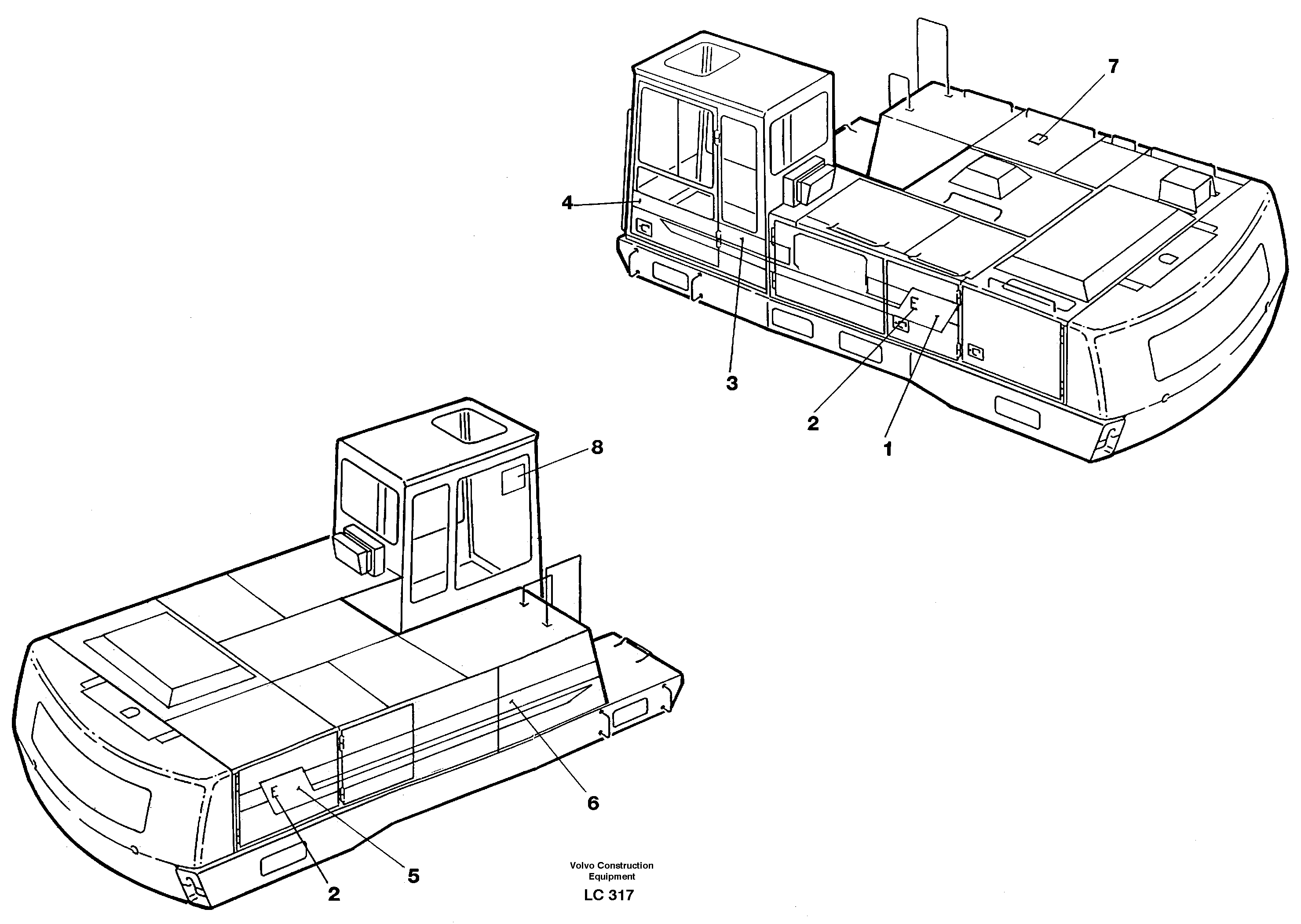 Stripes, outer location — volvo parts diagram