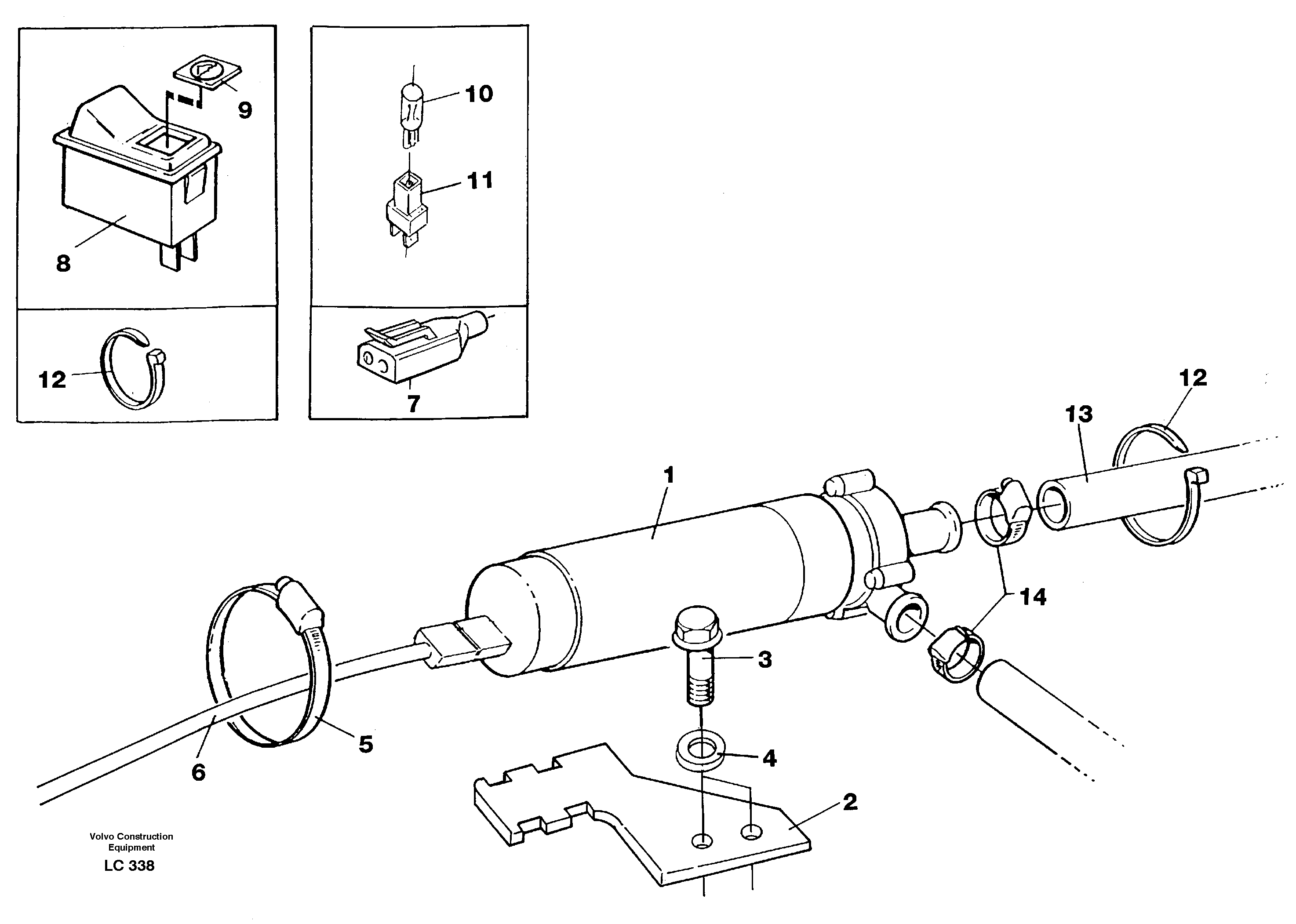 Cirkulation pump  14263578 — volvo parts diagram