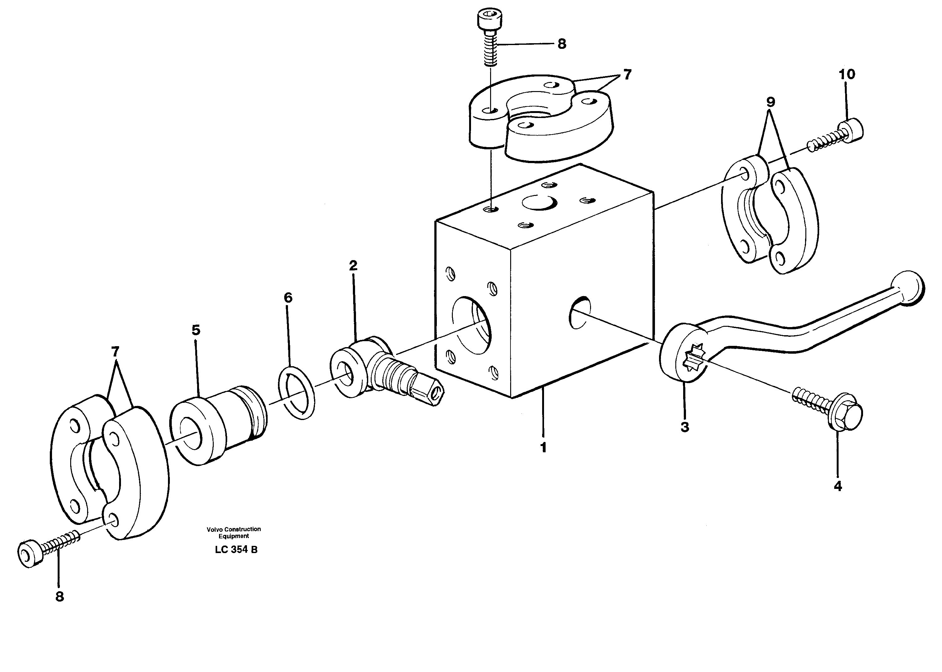 Ball valve for shears/ hammer equipment  4268131 — volvo parts diagram