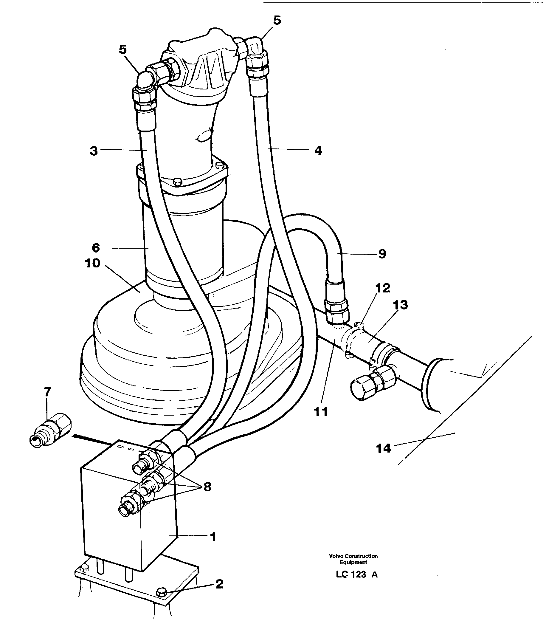 Hydraulic system, slewing — volvo parts diagram
