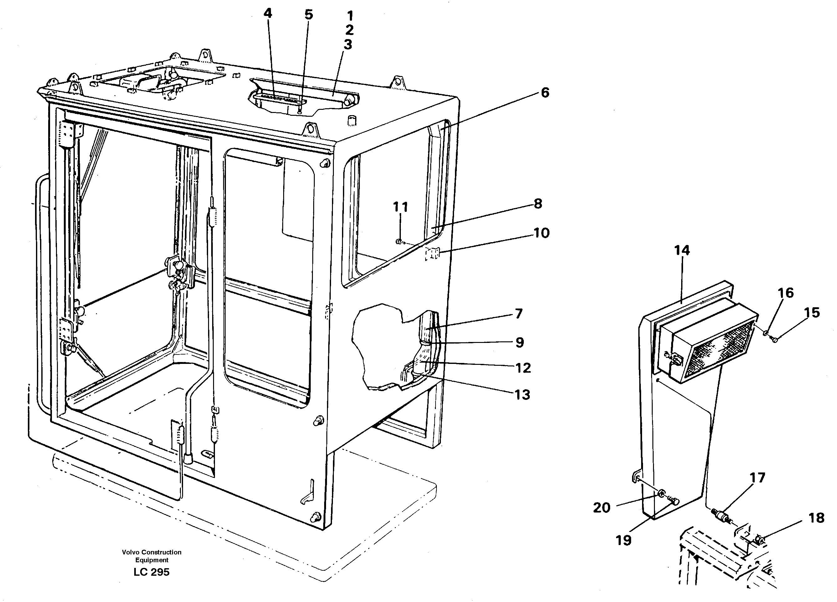 Air duct, cab — volvo parts diagram