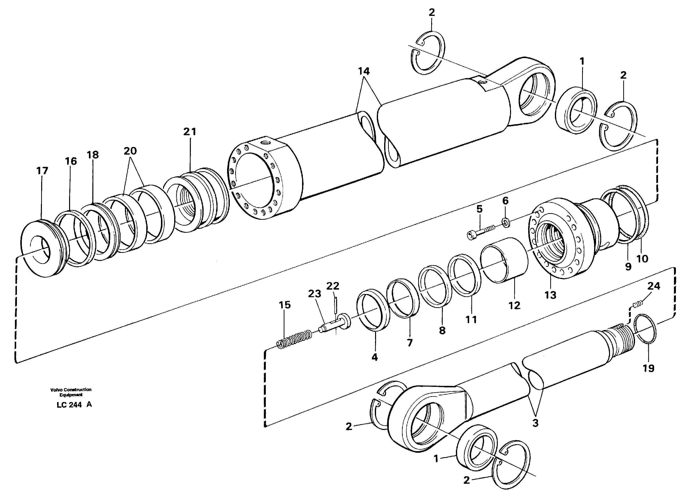 Boom cylinder,m.e. — volvo parts diagram