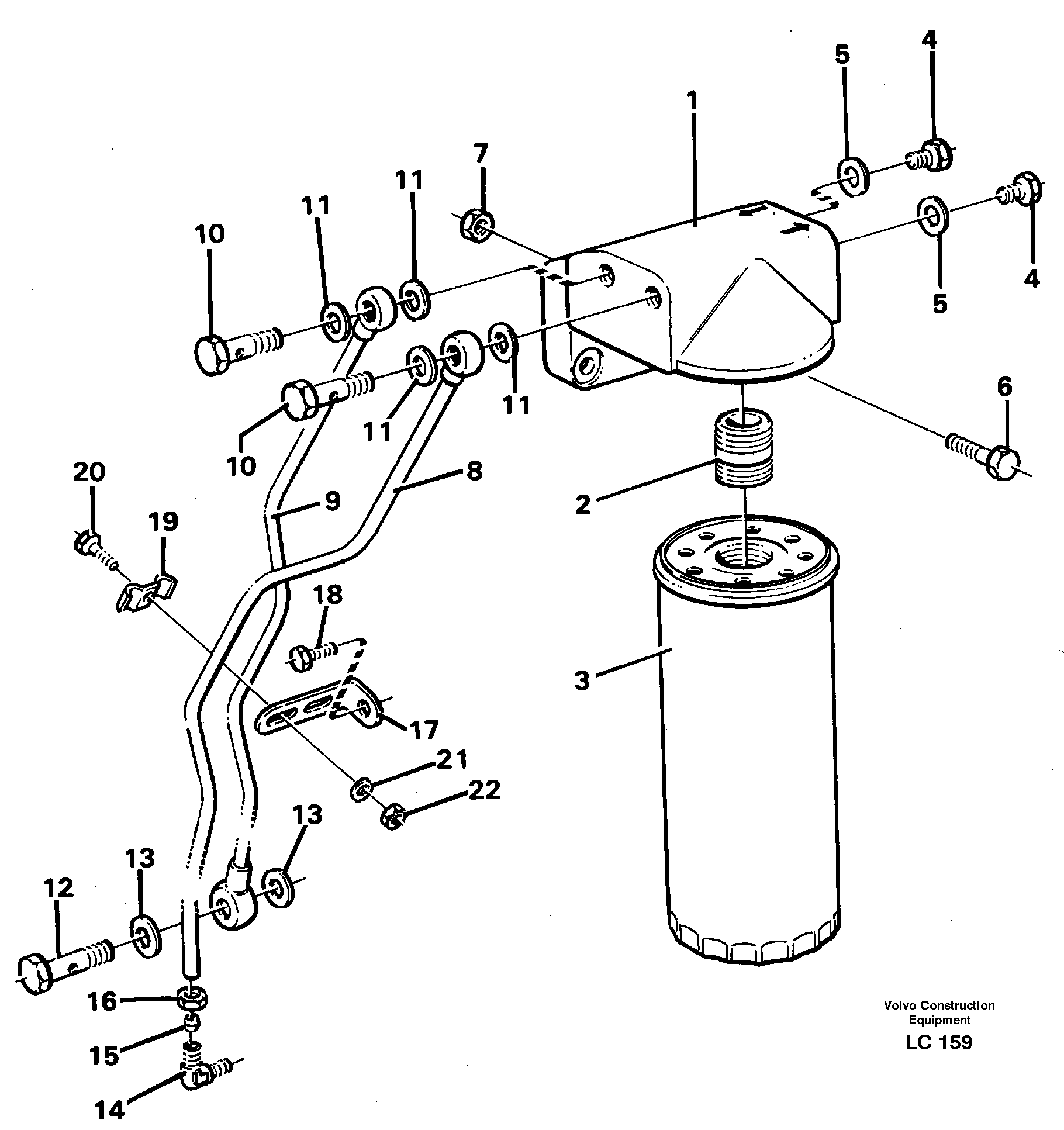 Oil filter, By Pass — volvo parts diagram