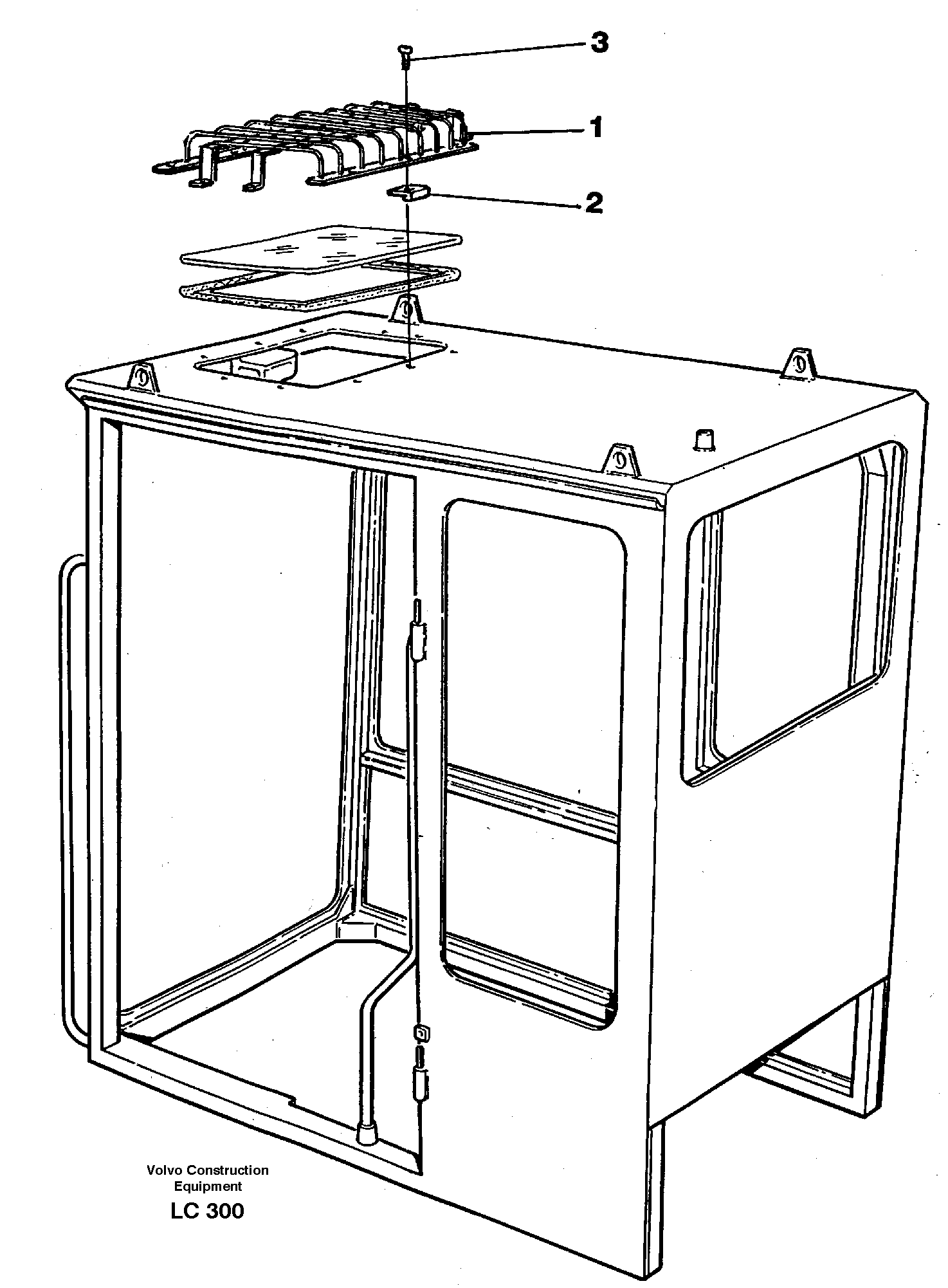 Grille over roof Window  14253611 — volvo parts diagram