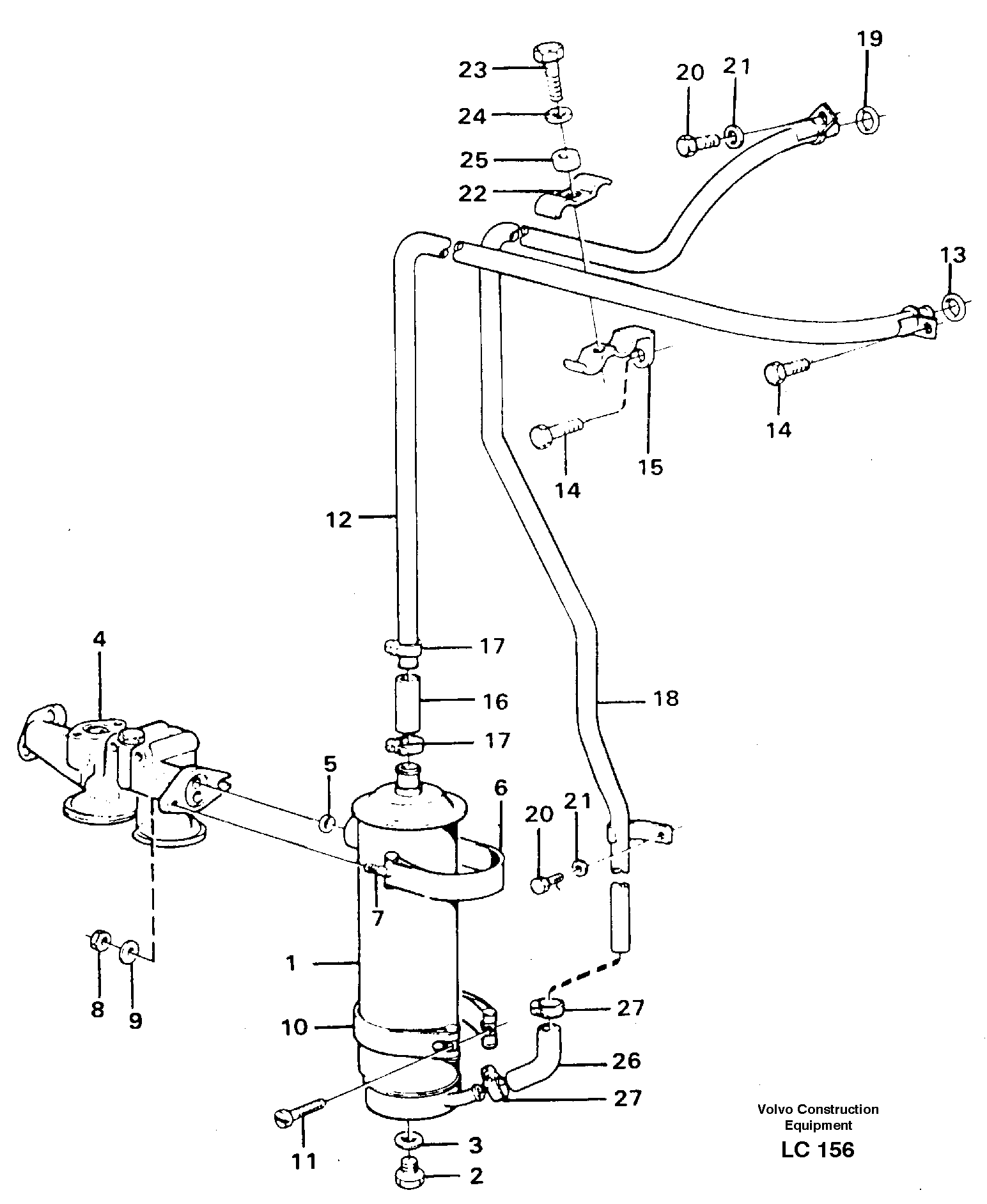 Oil cooler — volvo parts diagram
