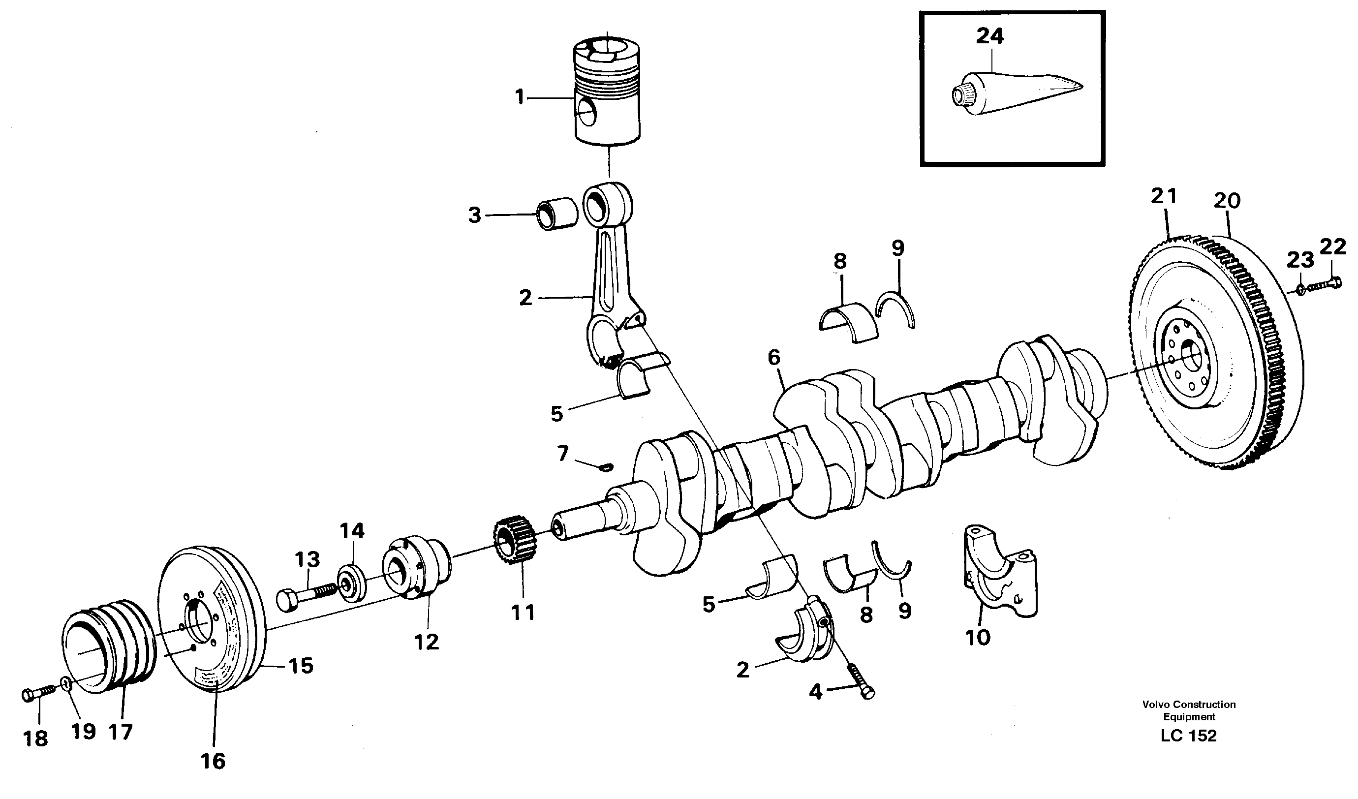 Crankshaft and related parts — volvo parts diagram