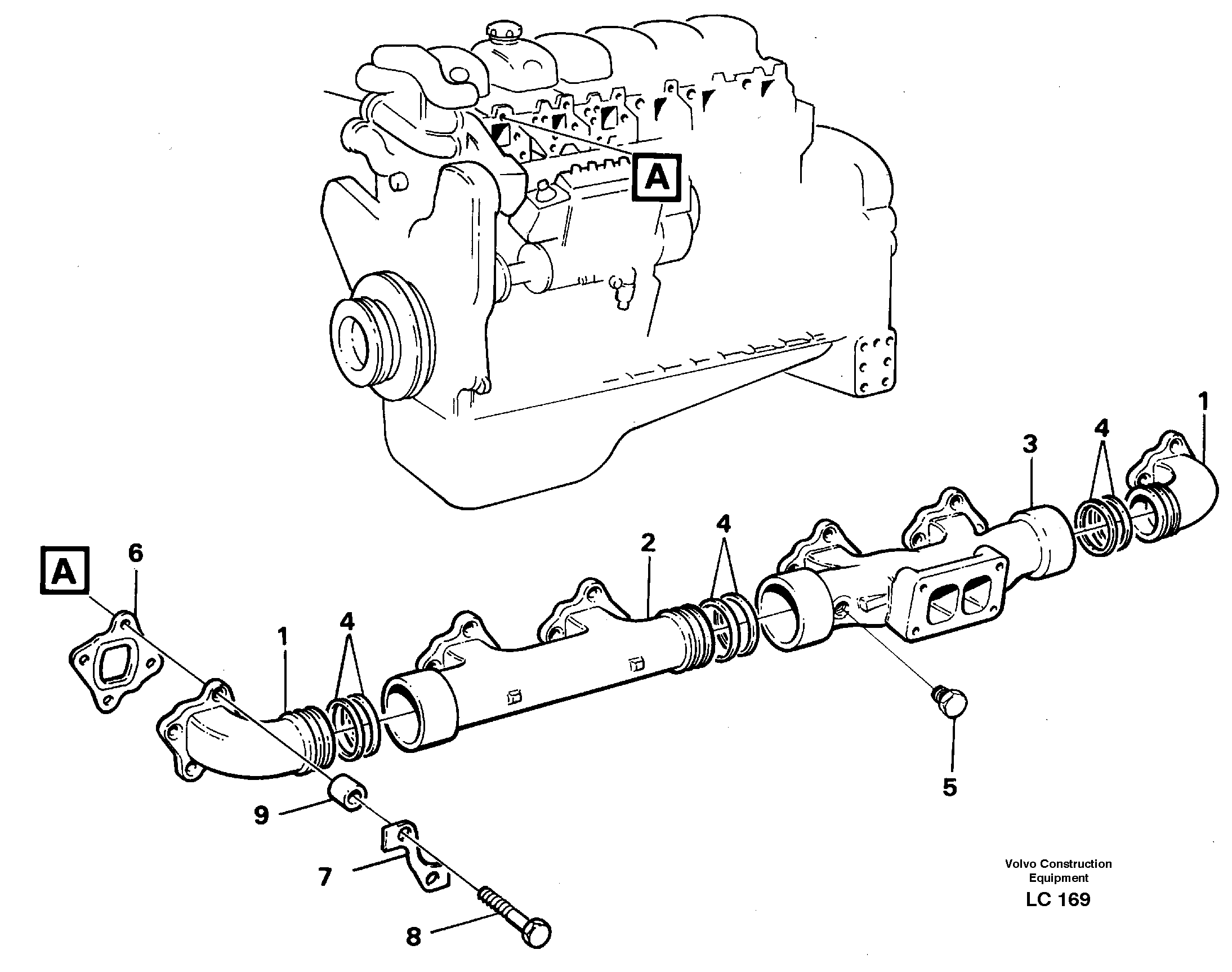 Exhaust pipe — volvo parts diagram
