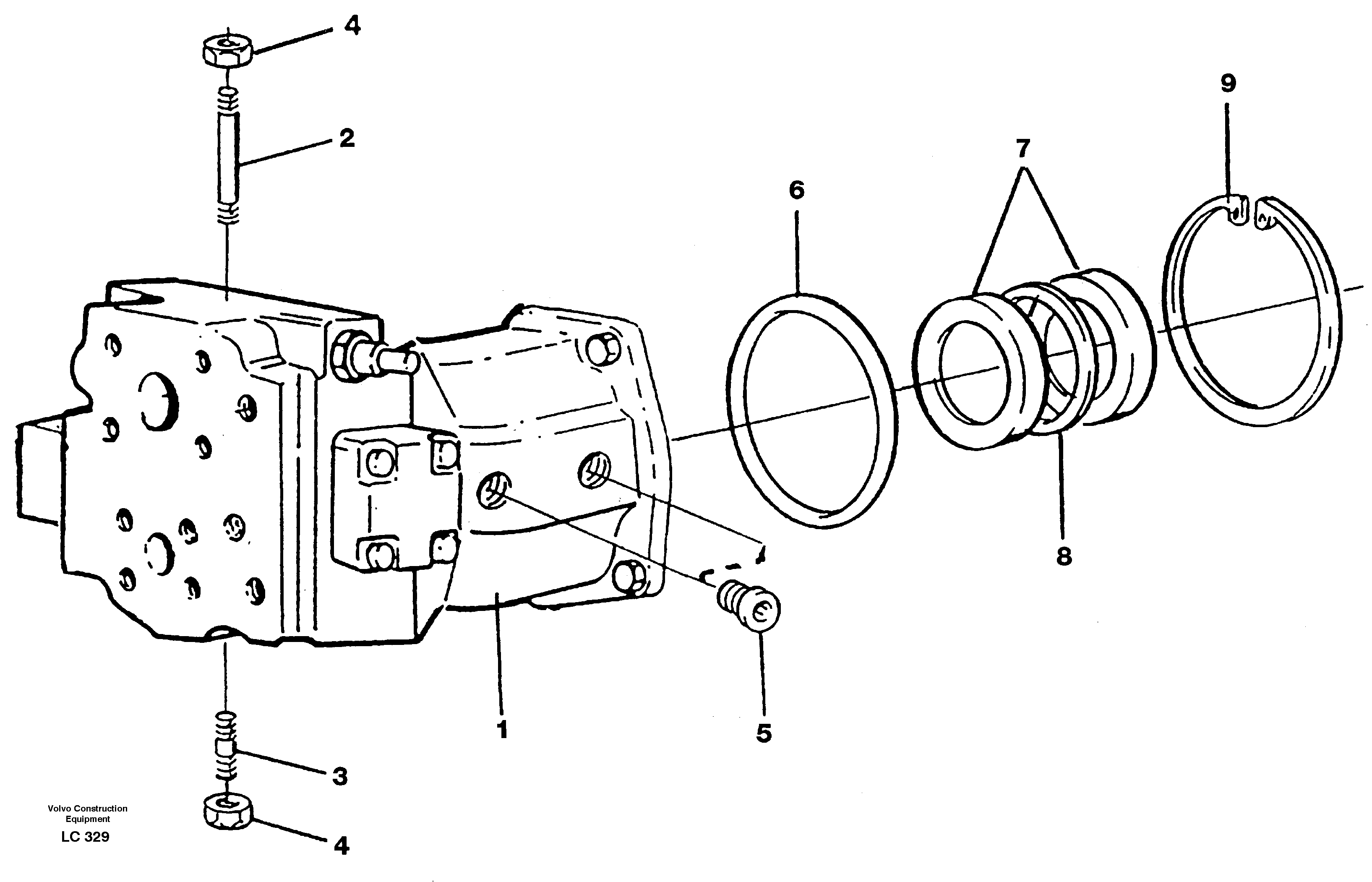 Hydraulic pump  P2K, P3K — volvo parts diagram