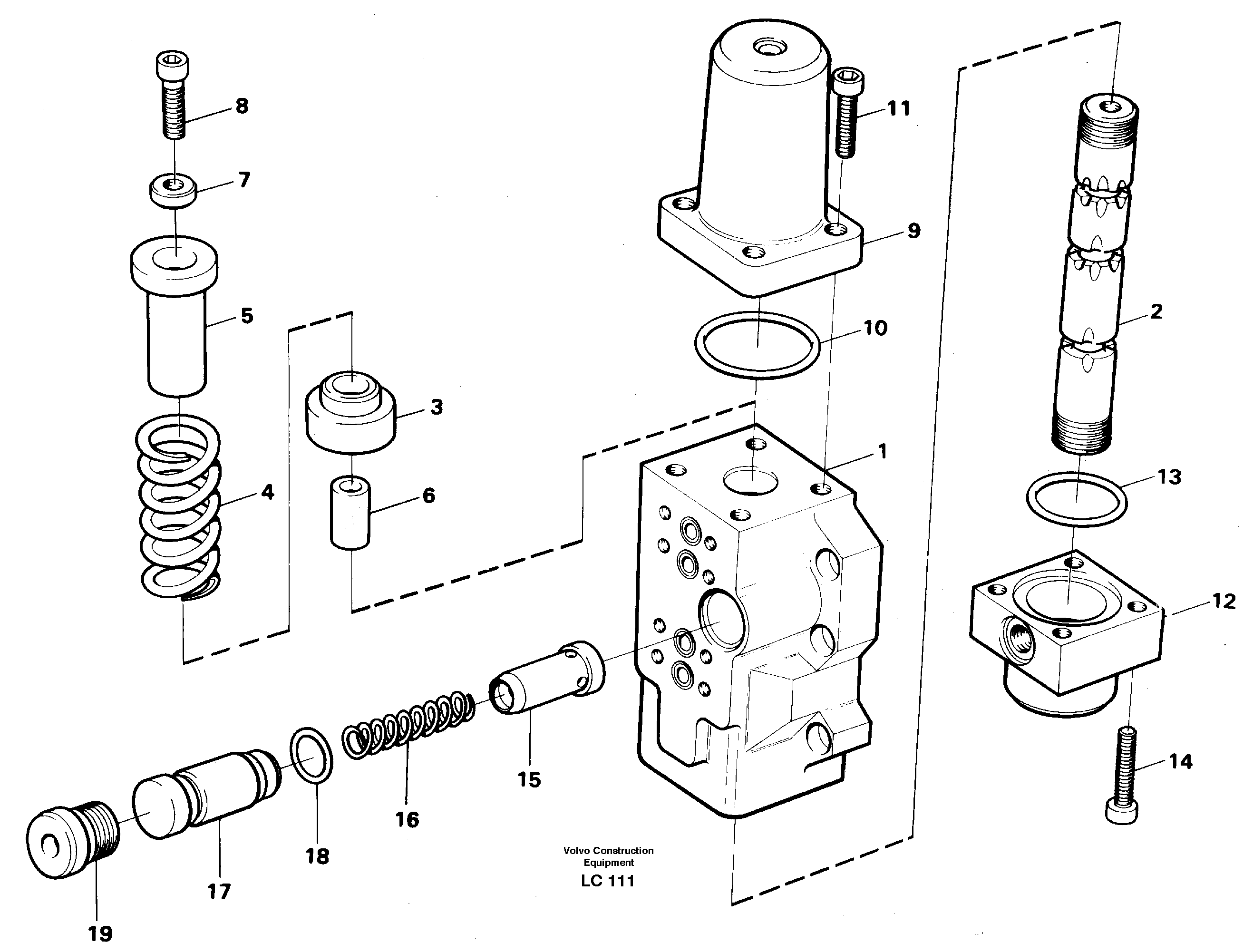 Fourway valve, bucket primary and secondary — volvo parts diagram