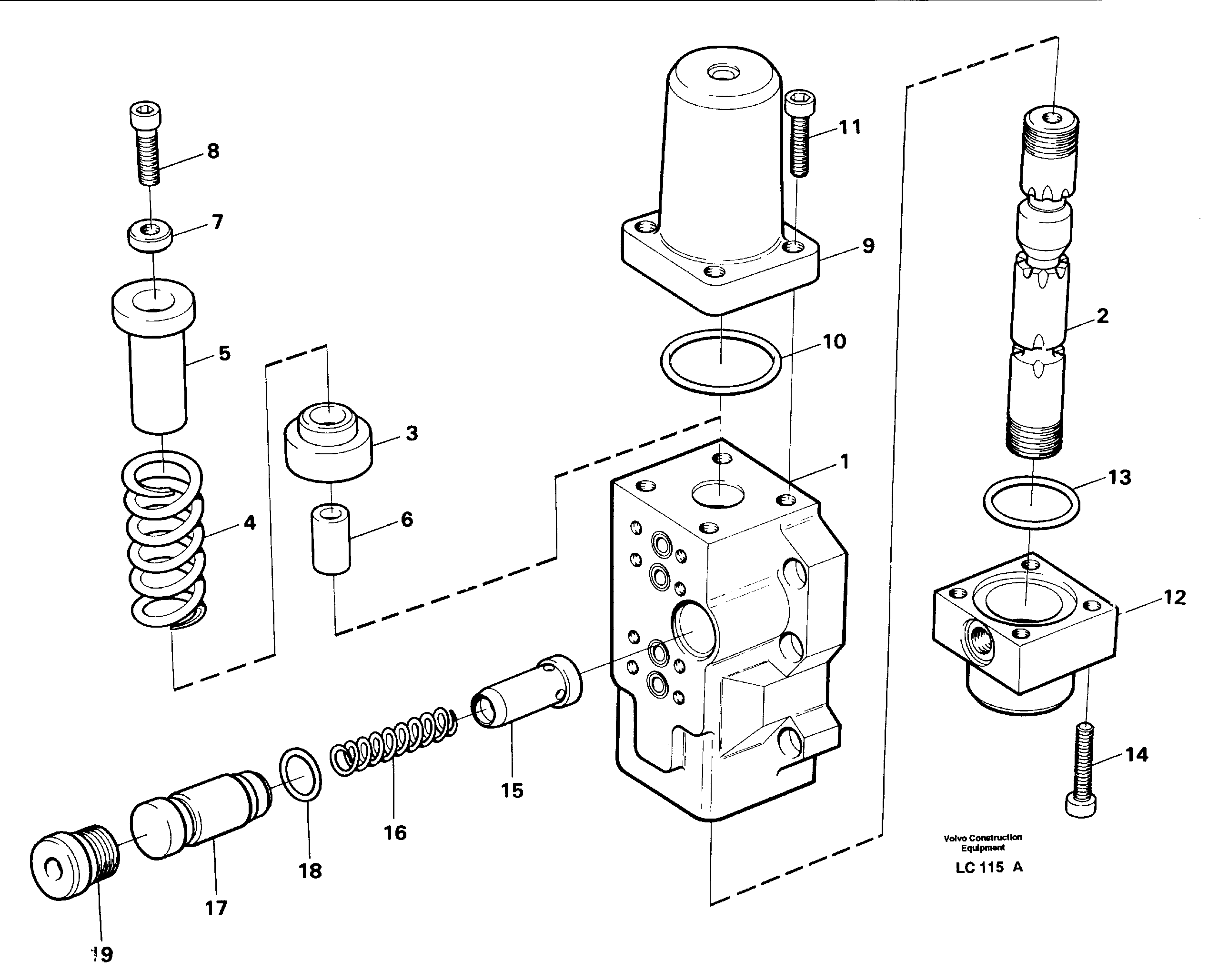 Fourway valve, transport primary and secondary — volvo parts diagram
