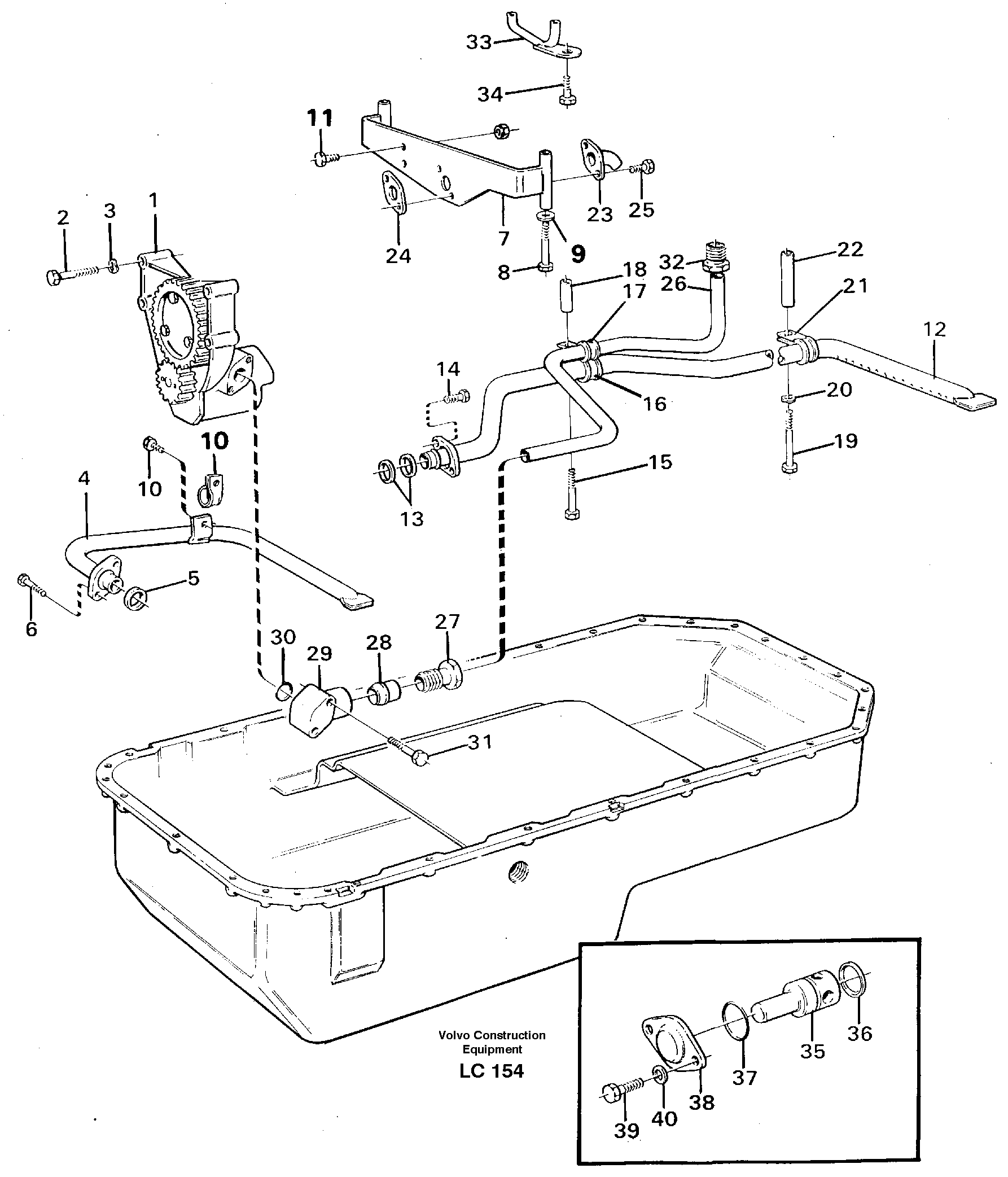 Lubricating oil system — volvo parts diagram