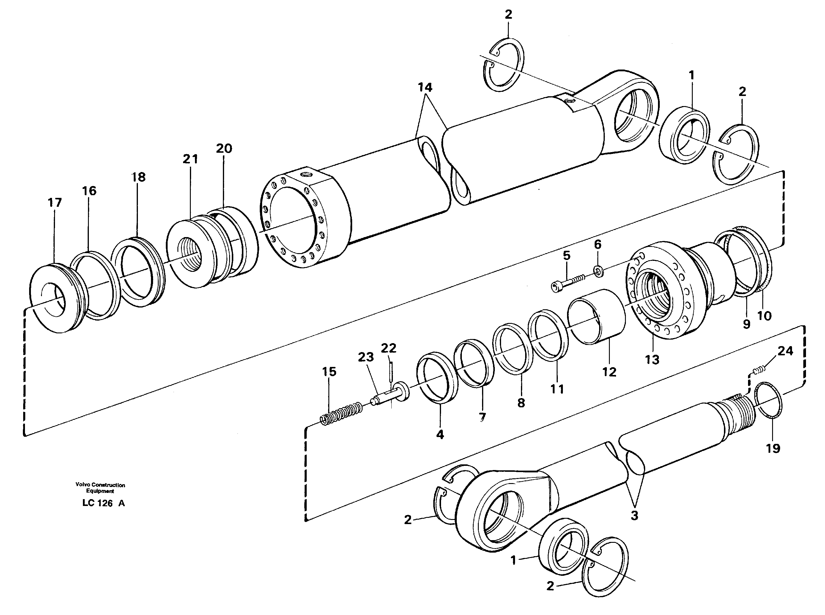 Boom cylinder — volvo parts diagram