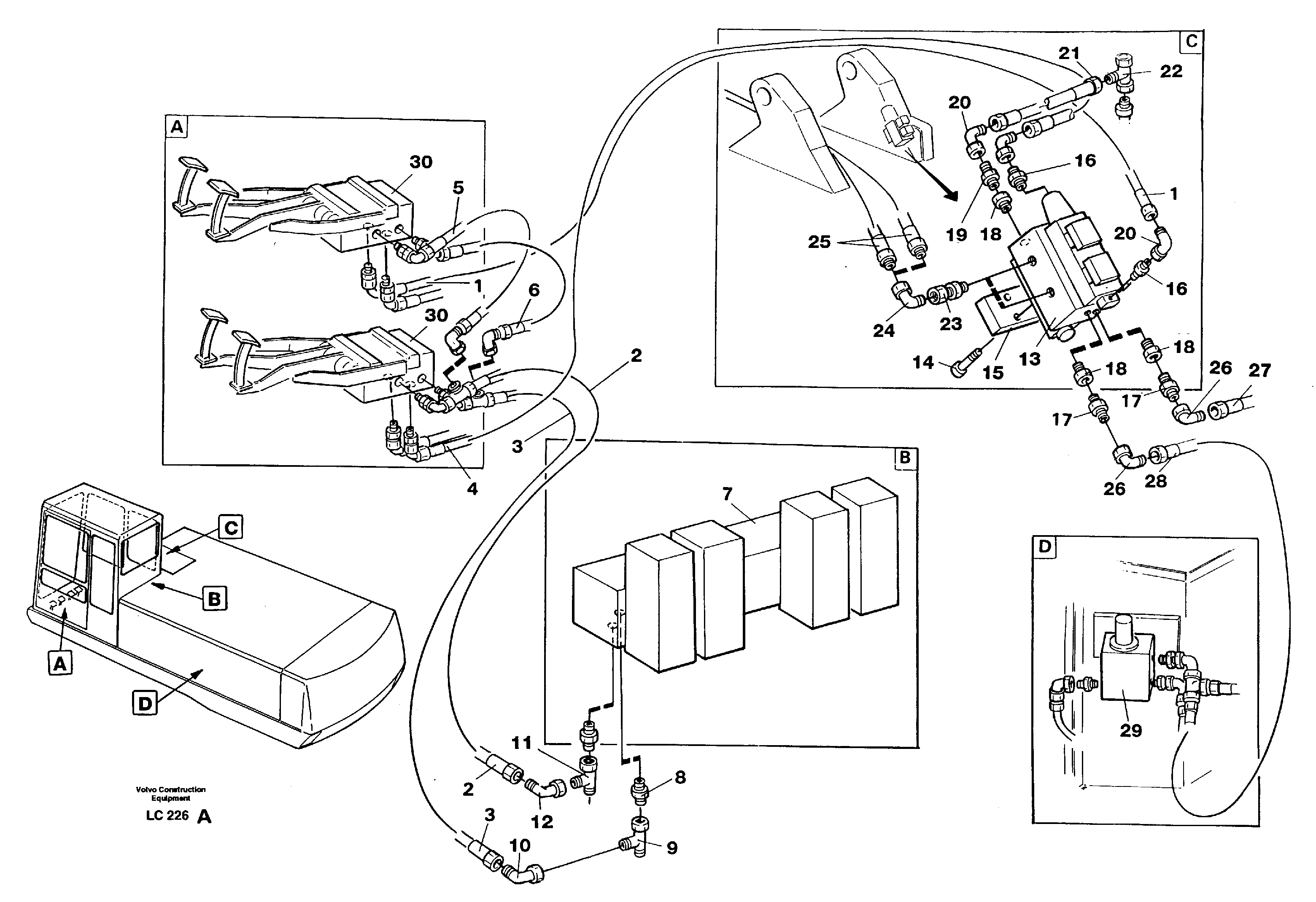 Hydraulic sytem, rotating equipment  14265285 — volvo parts diagram