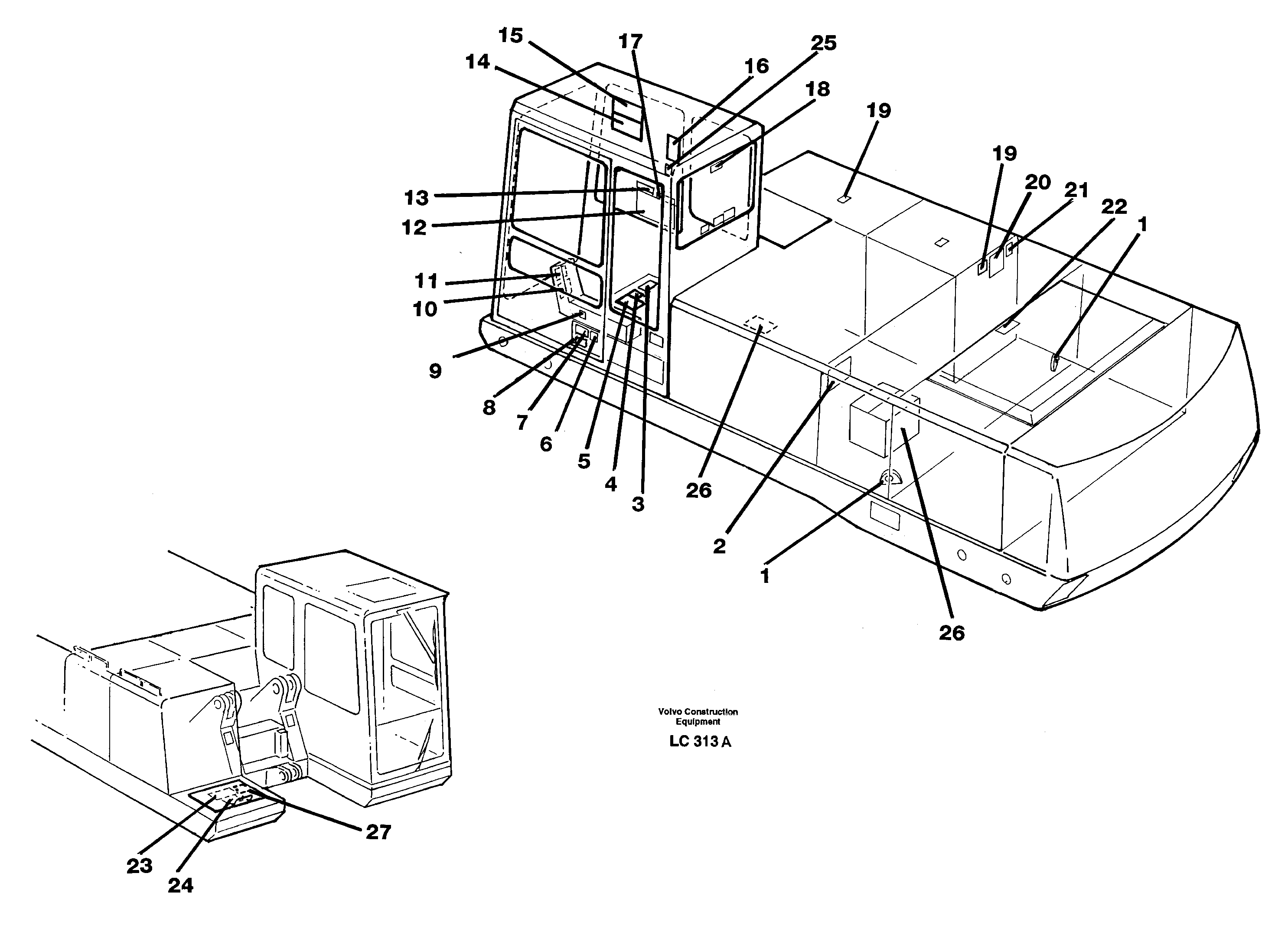 Sign plates and transfer,inner location — volvo parts diagram