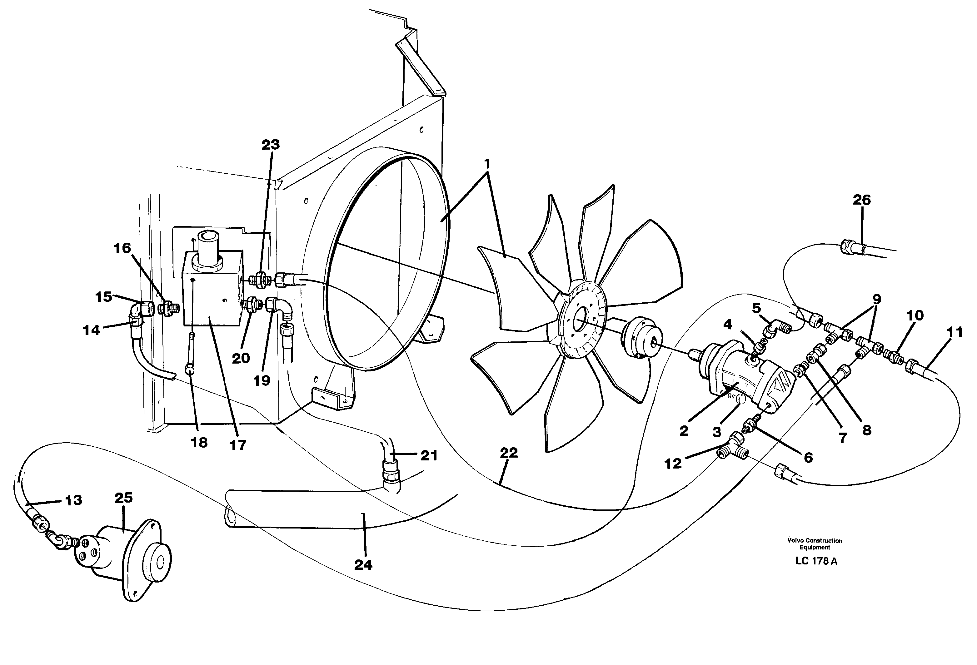 Hydraulic system, oil cooler — volvo parts diagram