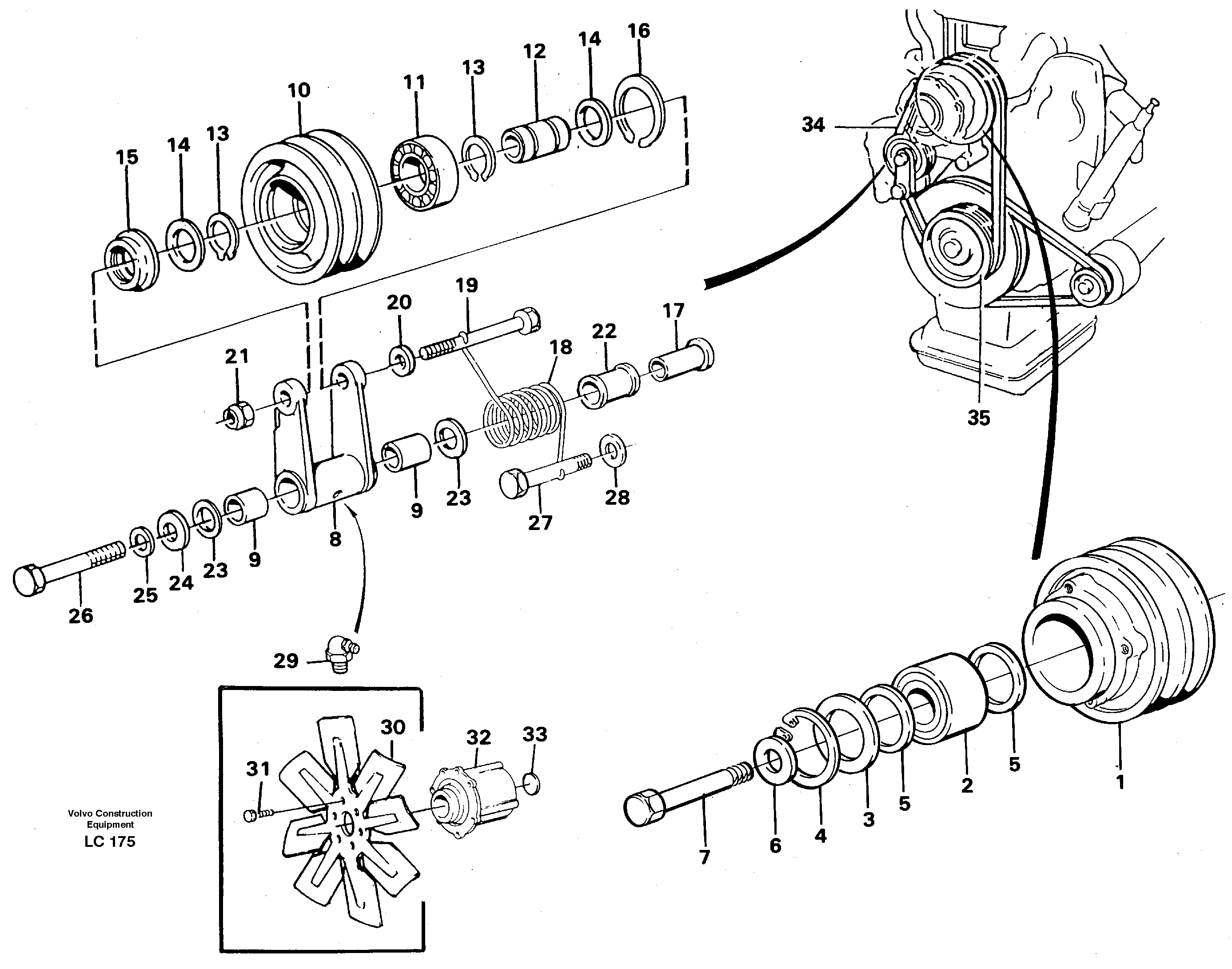 Belt transmission — volvo parts diagram