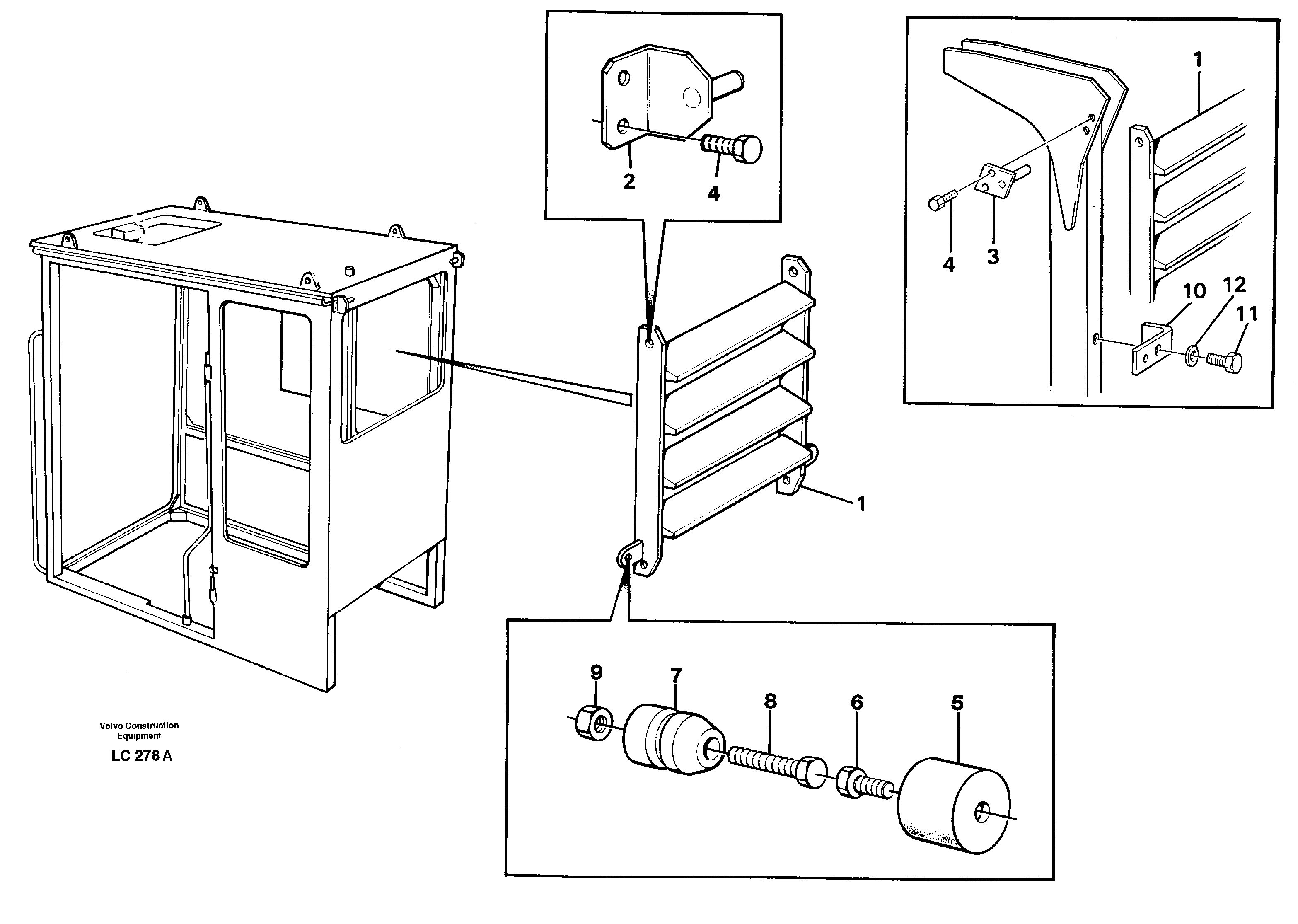 Blind rear window, blind cab-protection  14302328. 14302329 — volvo parts diagram