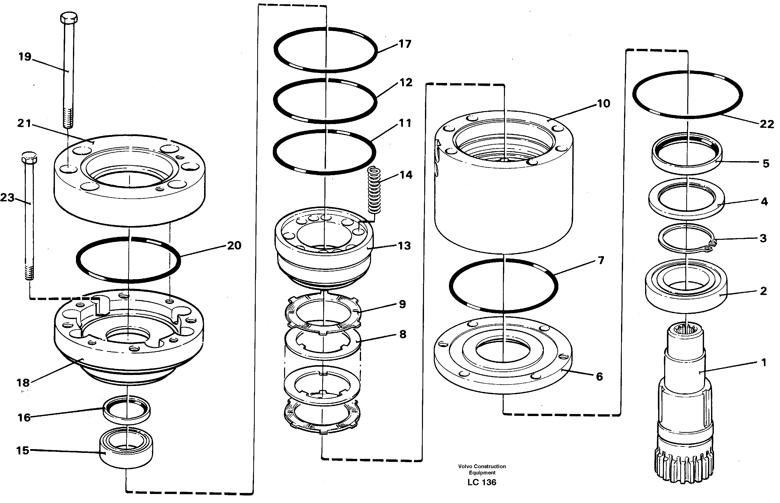 Slewing brake — volvo parts diagram