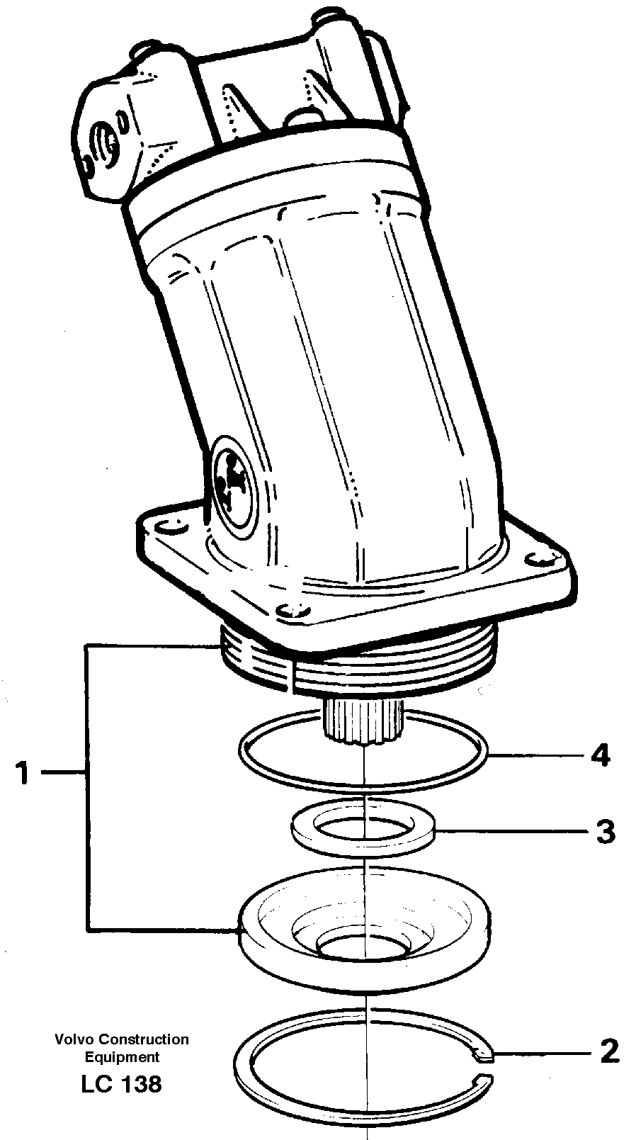 Hydraulic motor, slew gear box — volvo parts diagram
