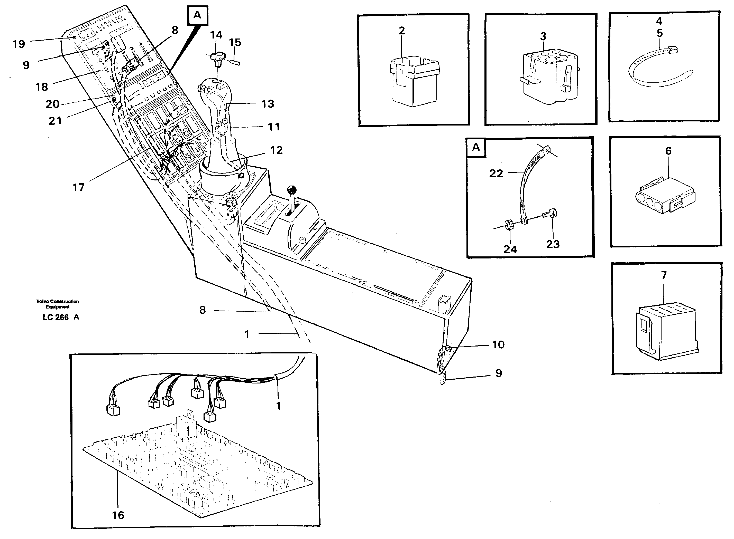 Cable harness, Side panel, Rh — volvo parts diagram
