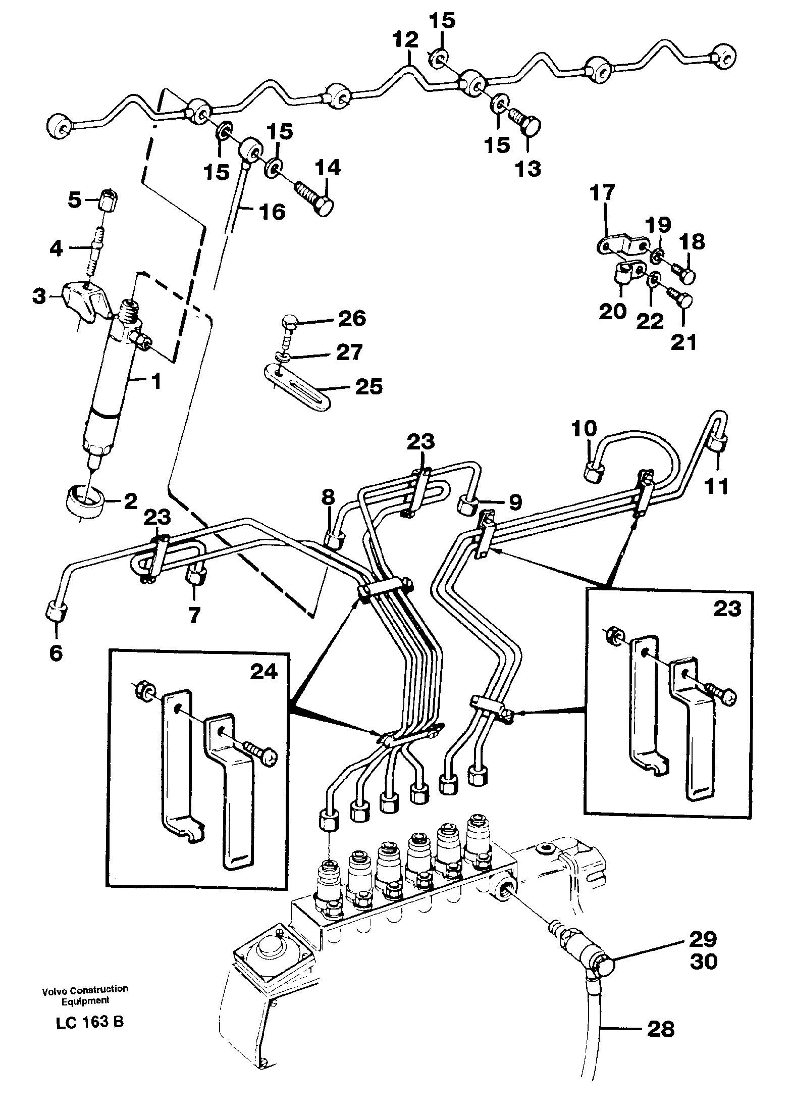 Fuel pipes: injector — volvo parts diagram