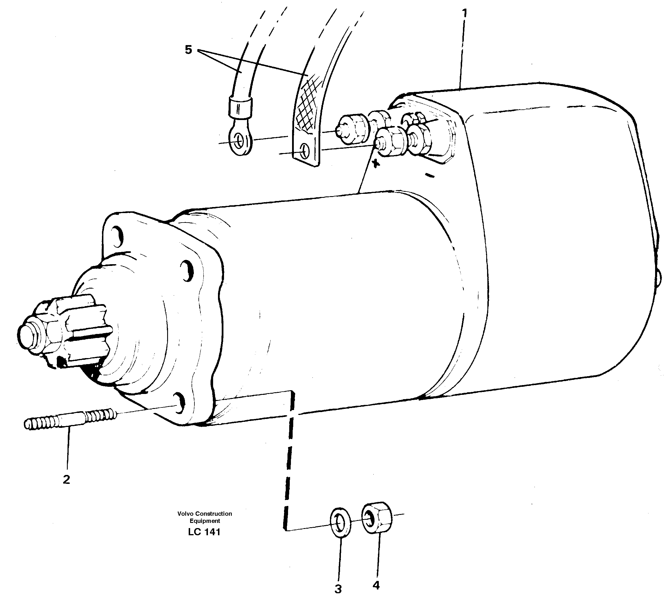 Starter motor, mounting — volvo parts diagram