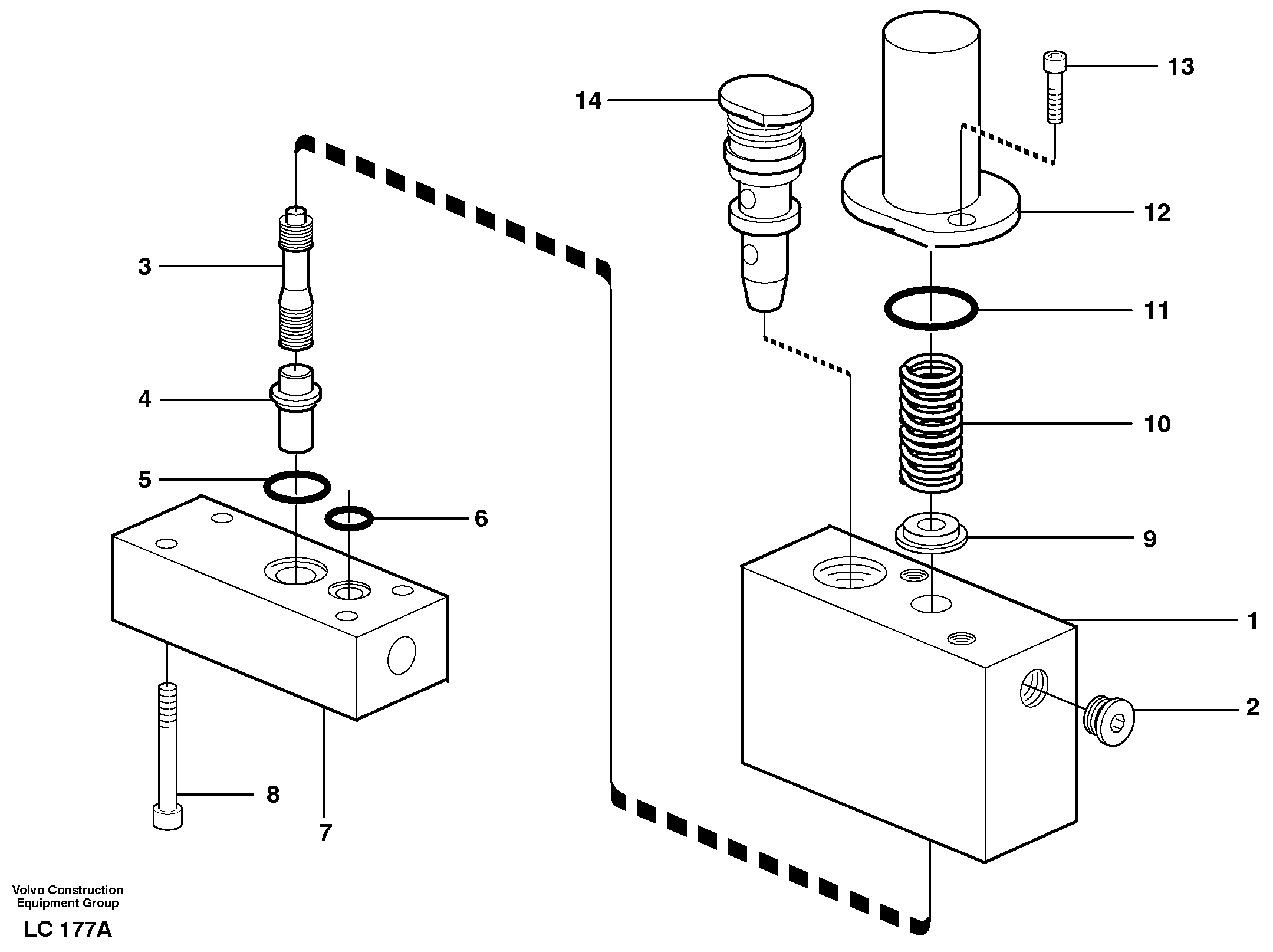 Thermostatic valve — volvo parts diagram