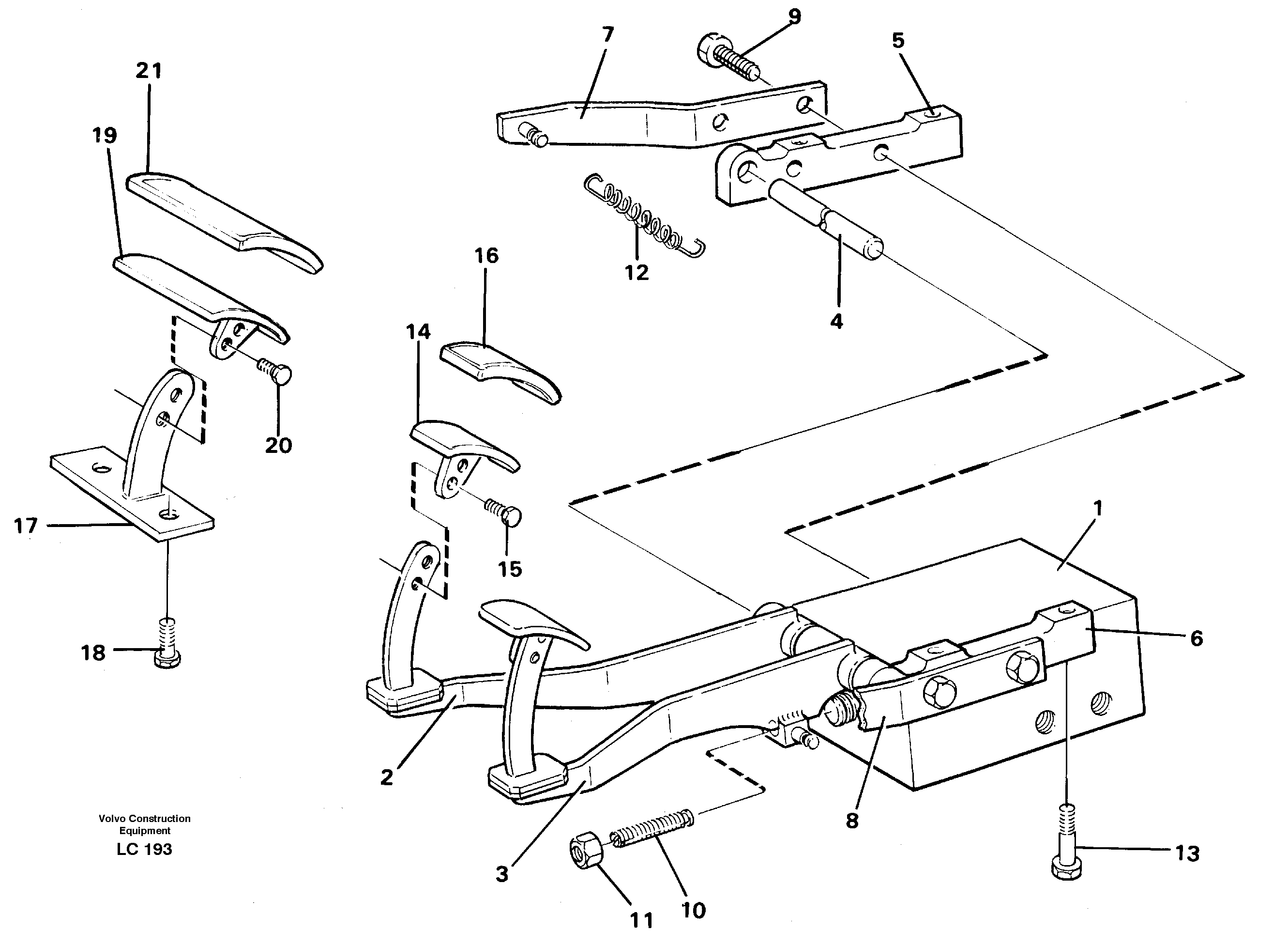Pedal valve with foot rest — volvo parts diagram