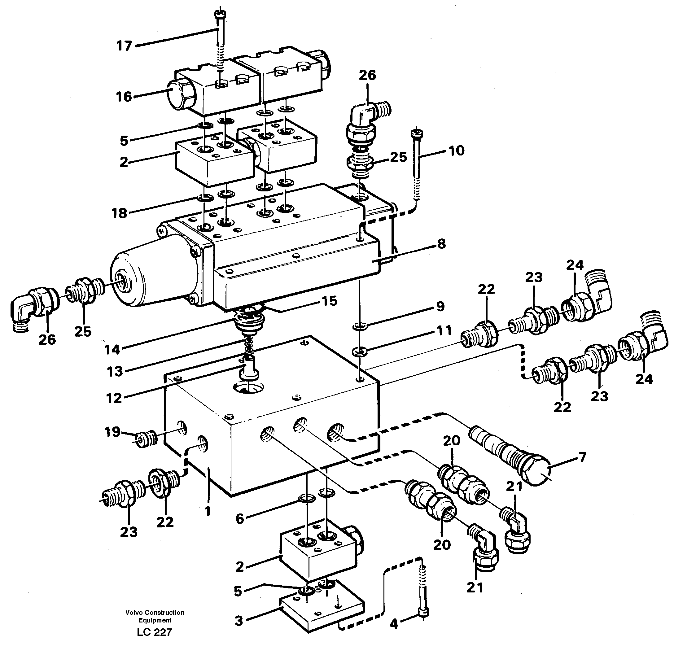 Valve-block rotating equipment  14265285 — volvo parts diagram