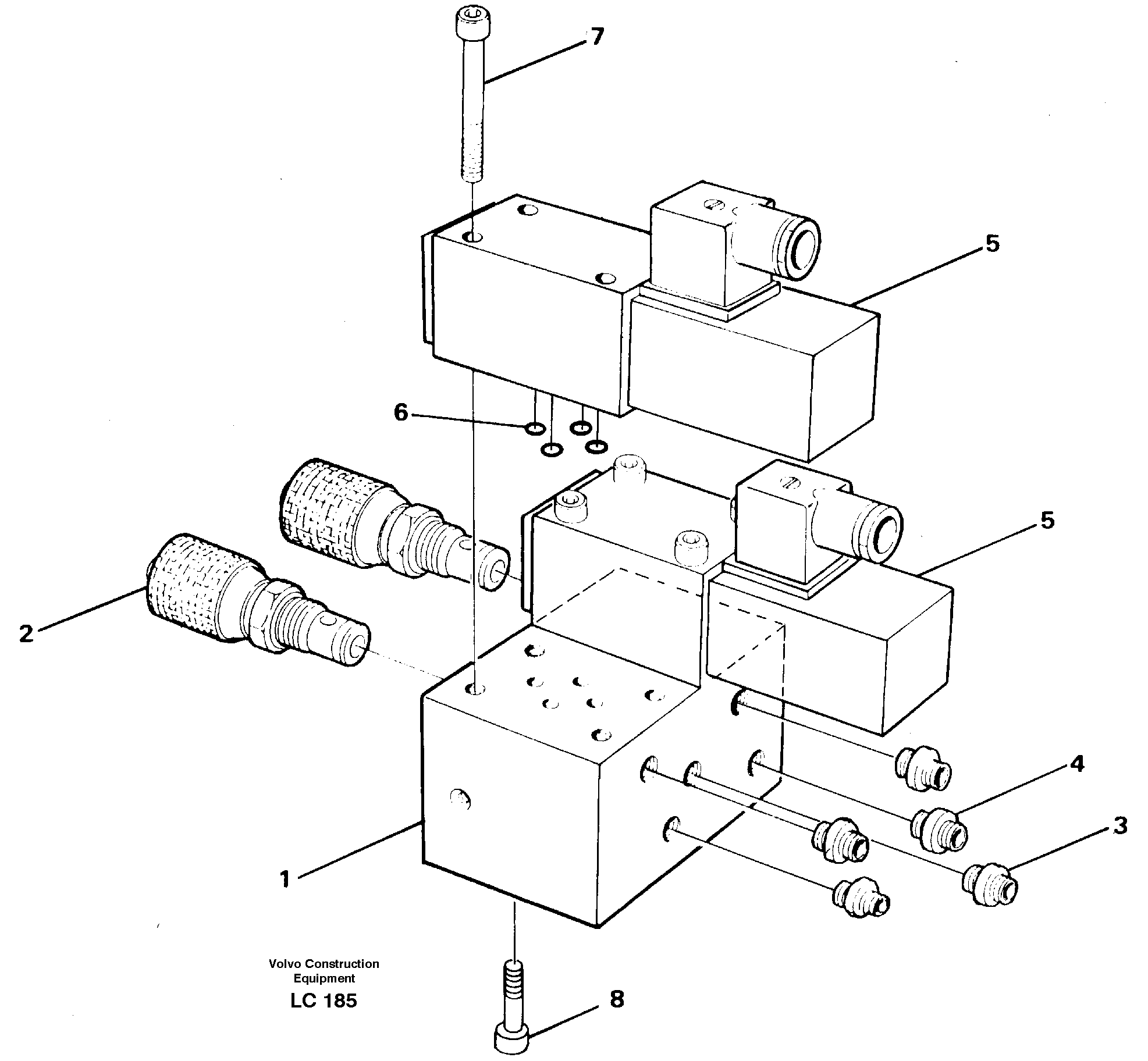 Control block for end position damp — volvo parts diagram