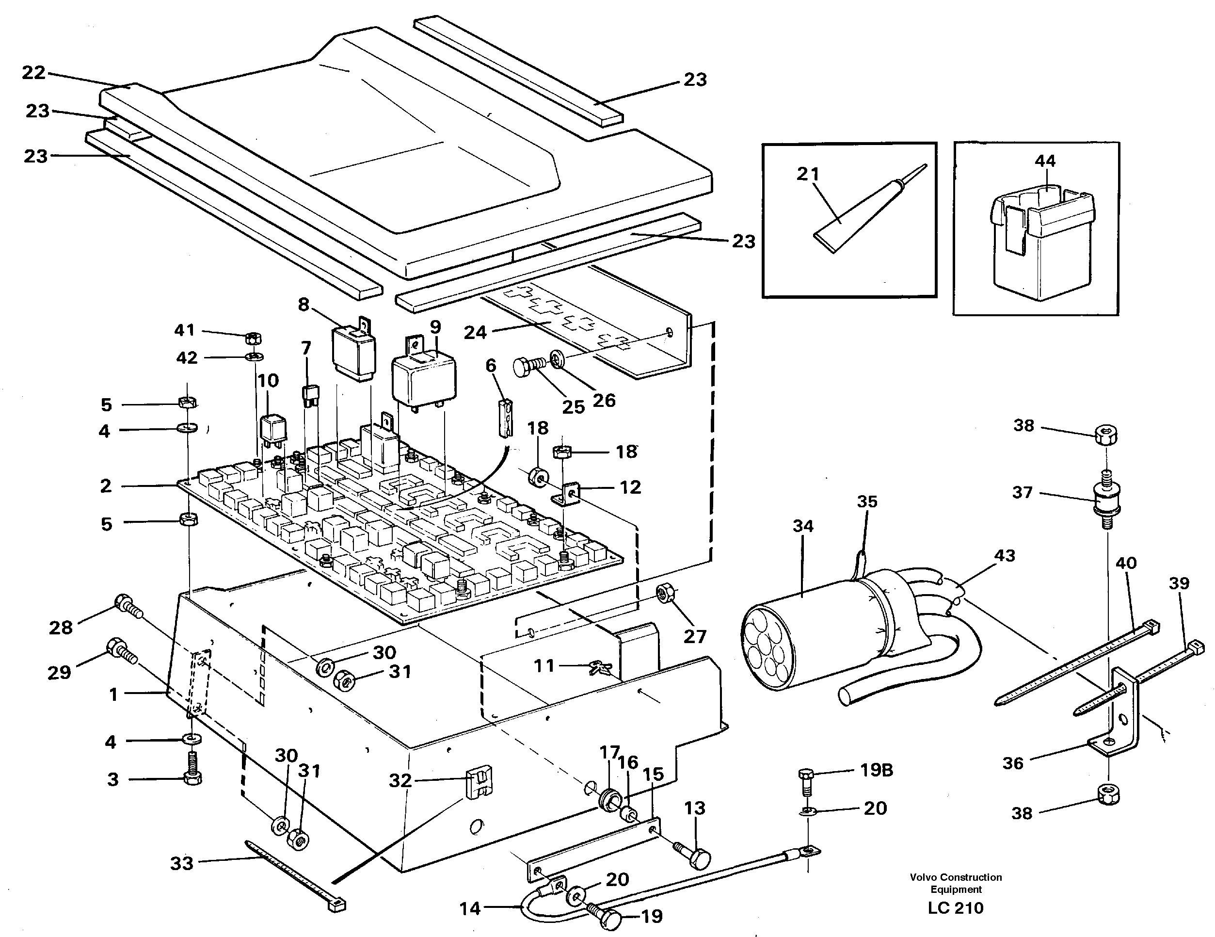 Electrical distribution box — volvo parts diagram