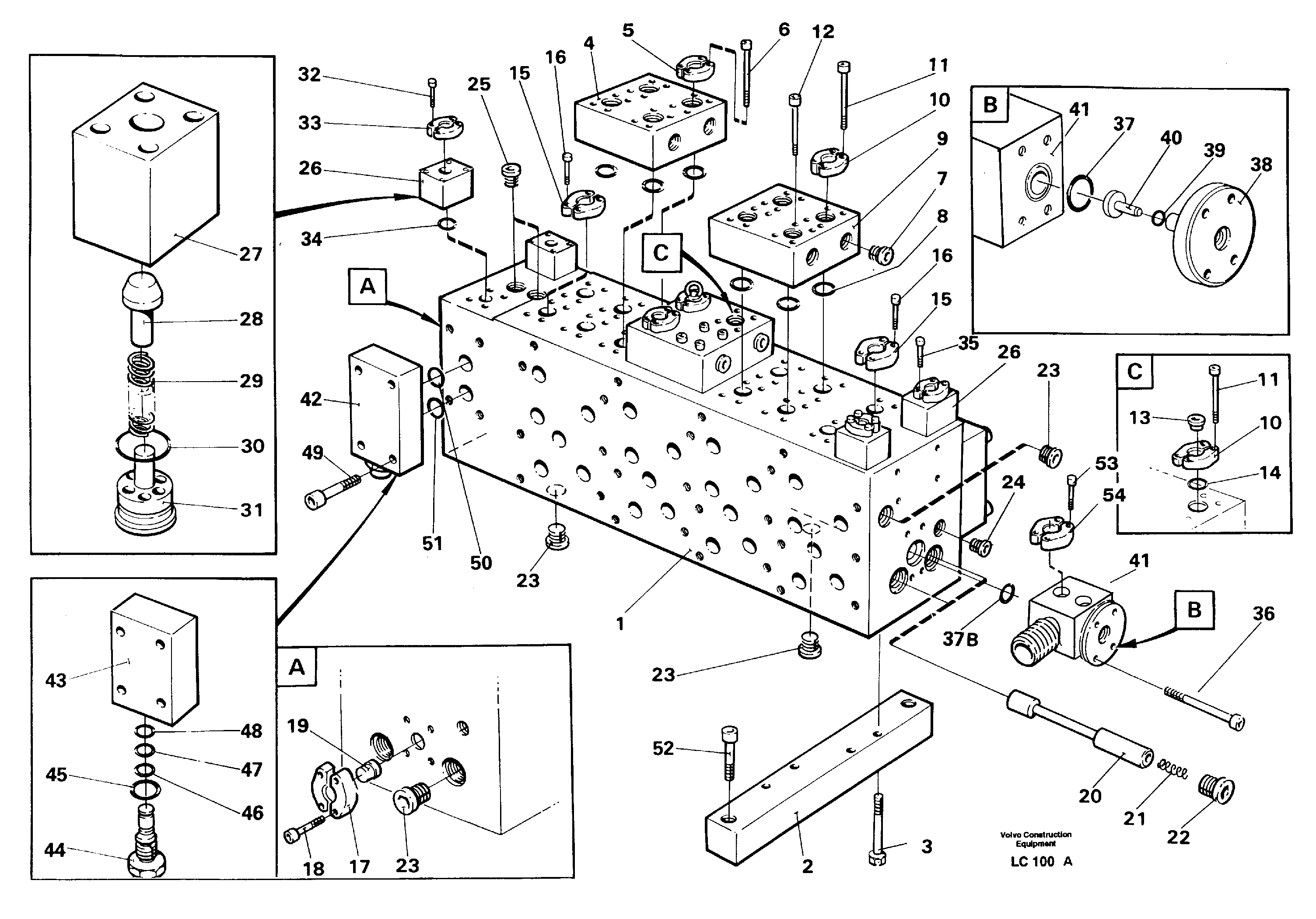 Main valve assembly block — volvo parts diagram