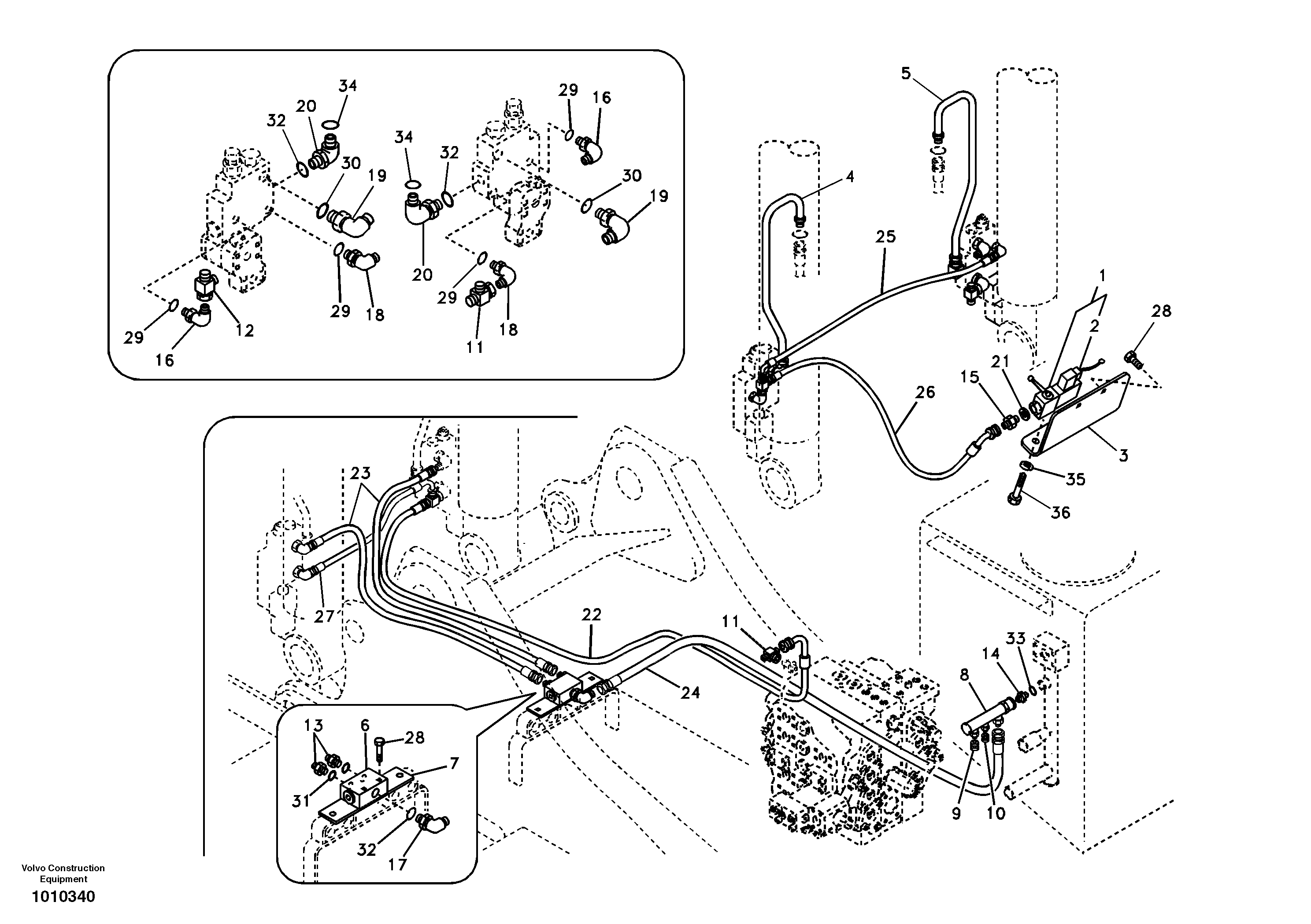 Working hydraulic, boom rupture — volvo parts diagram