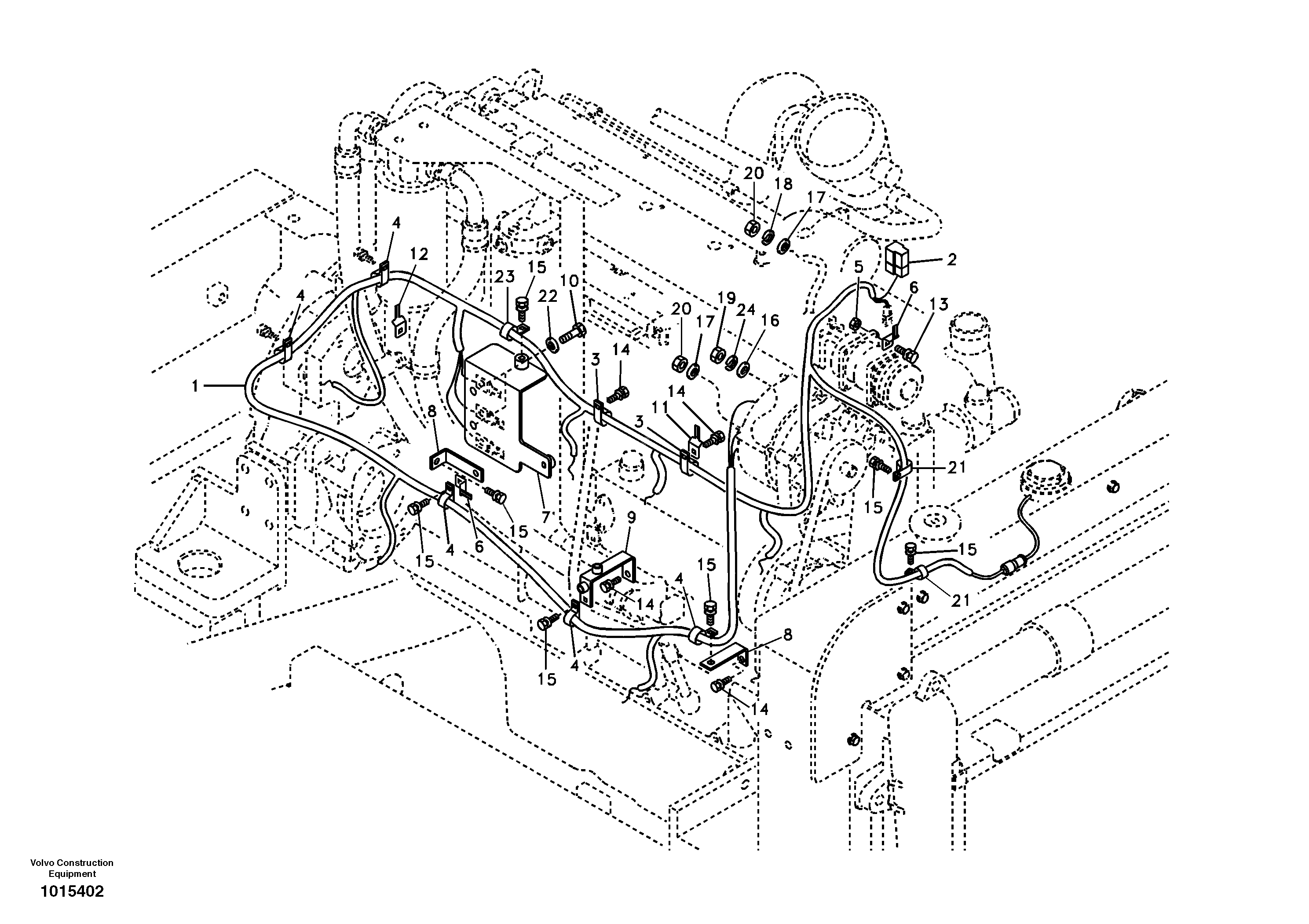 Cable harness, engine — volvo parts diagram