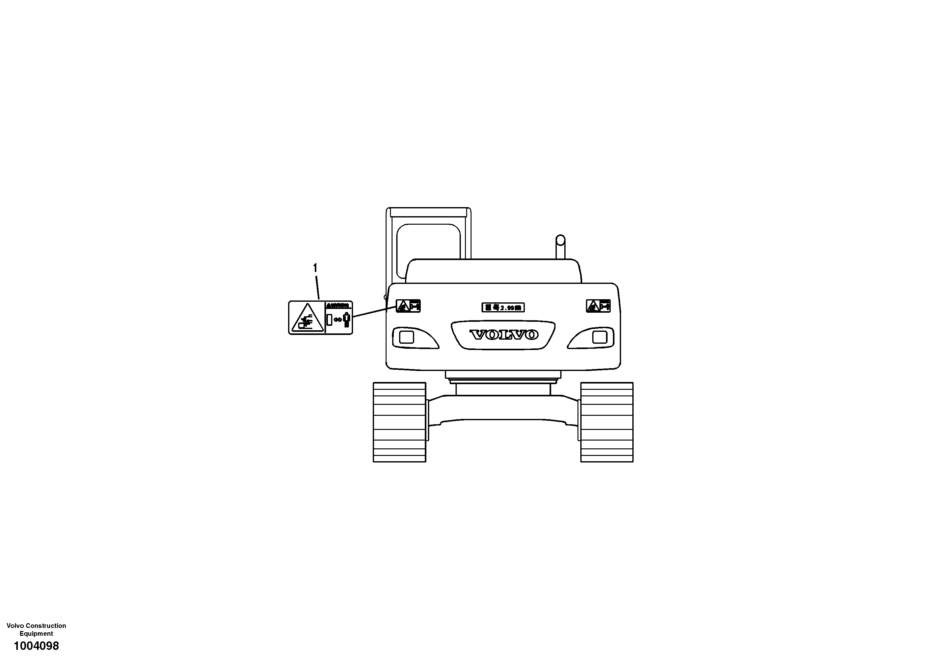 Decal, outer location — volvo parts diagram