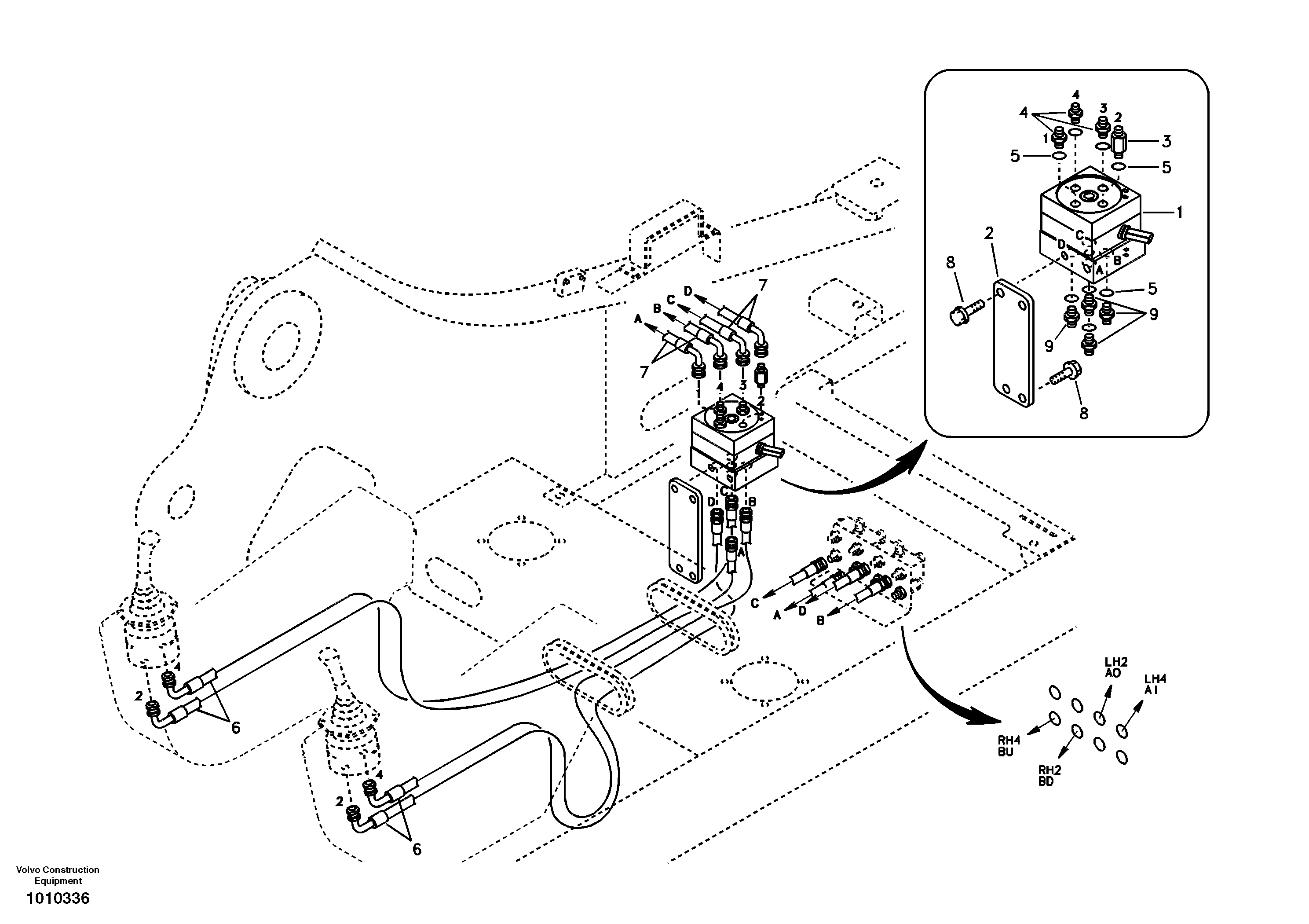 Servo system, changing lever function — volvo parts diagram