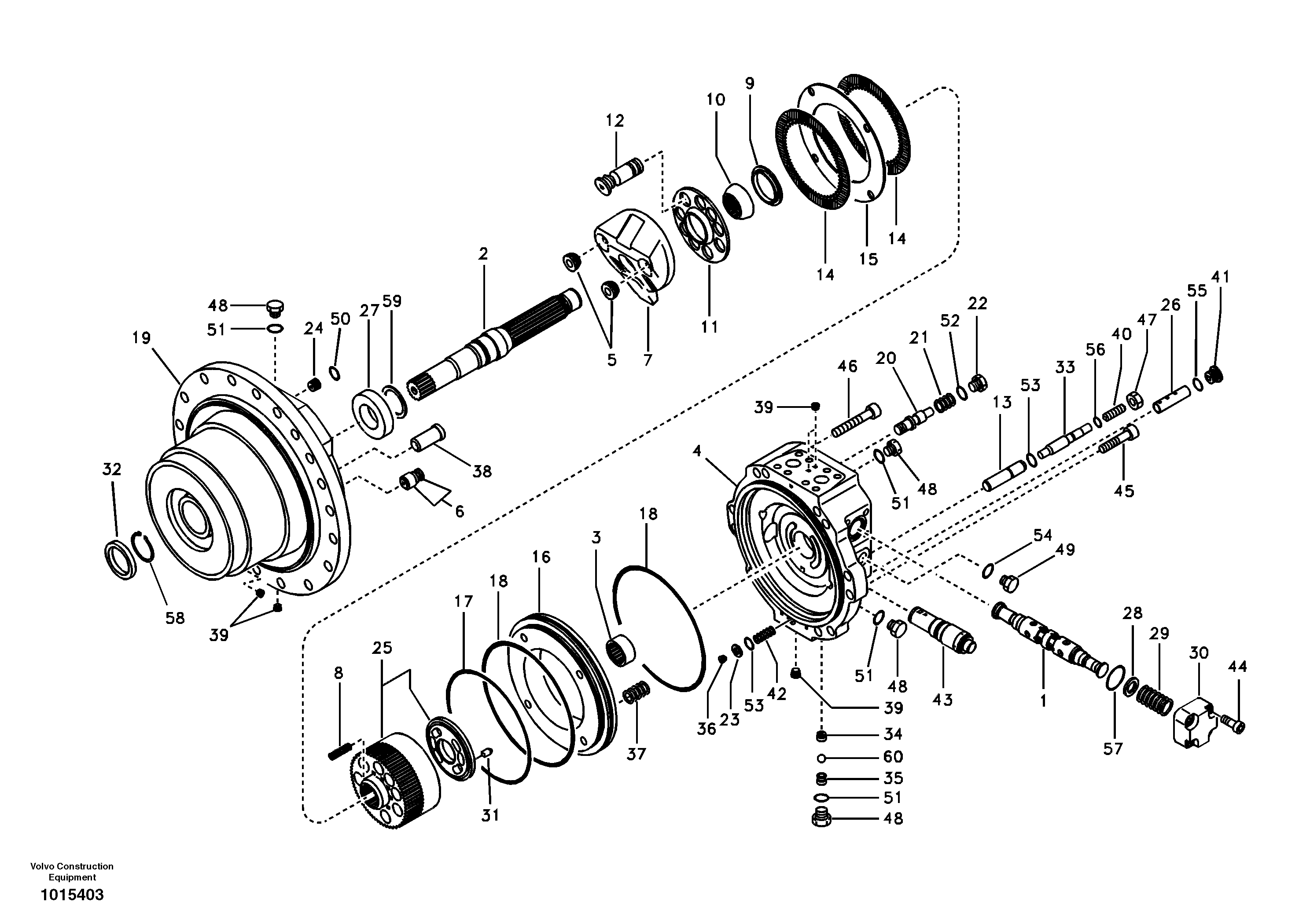 Travel motor — volvo parts diagram