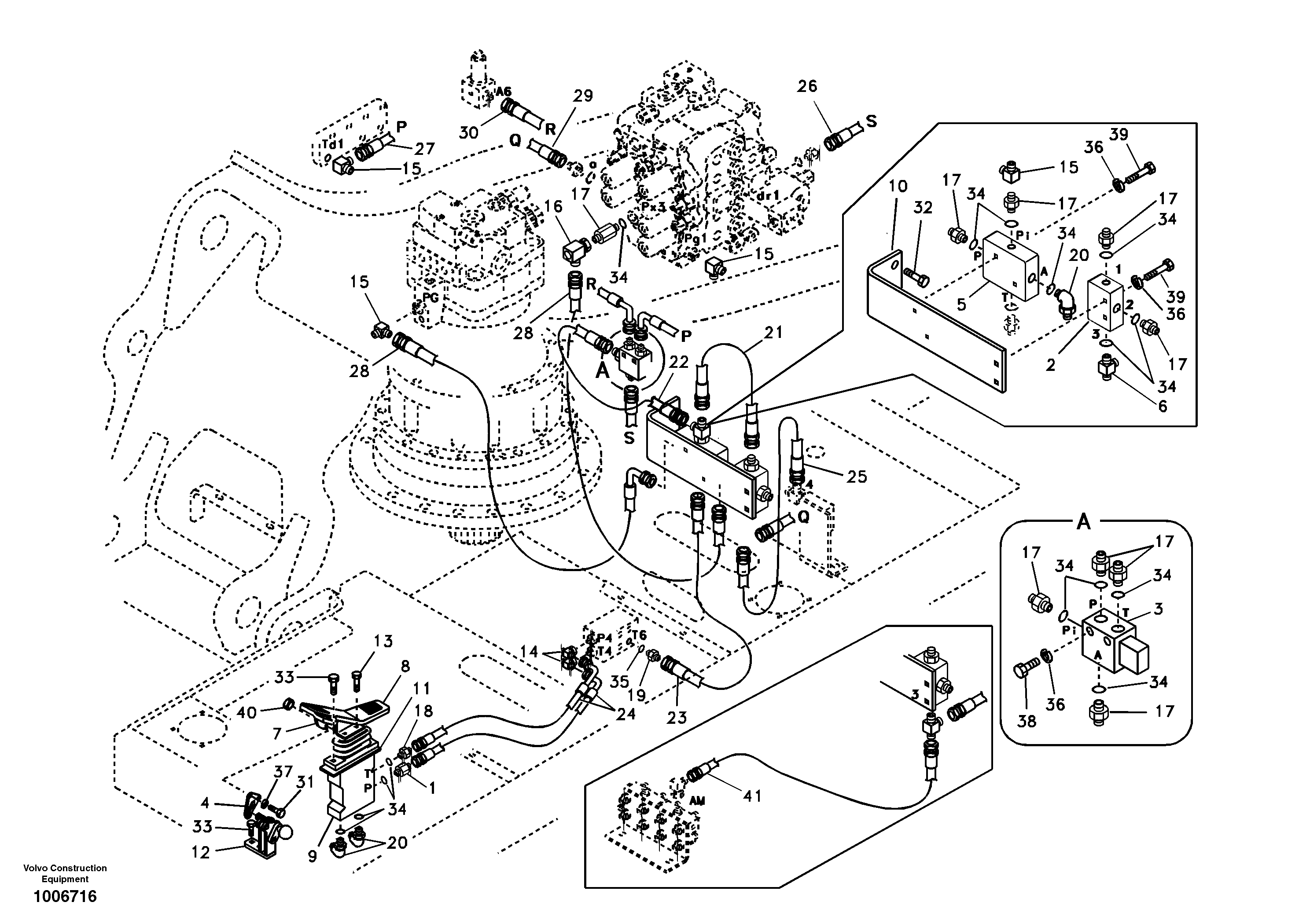Working hydraulic, adjustable boom for upper — volvo parts diagram