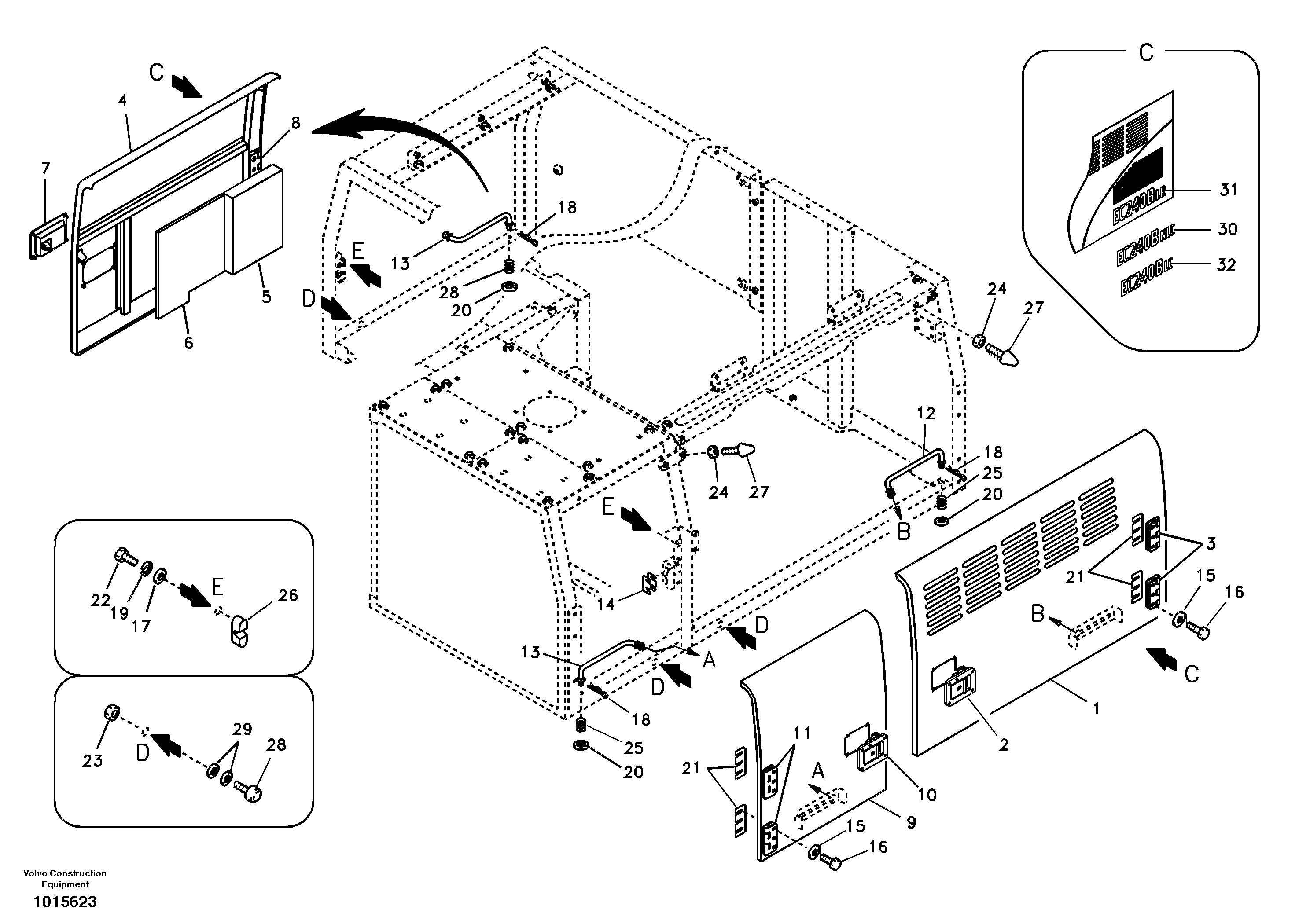 Door, side — volvo parts diagram