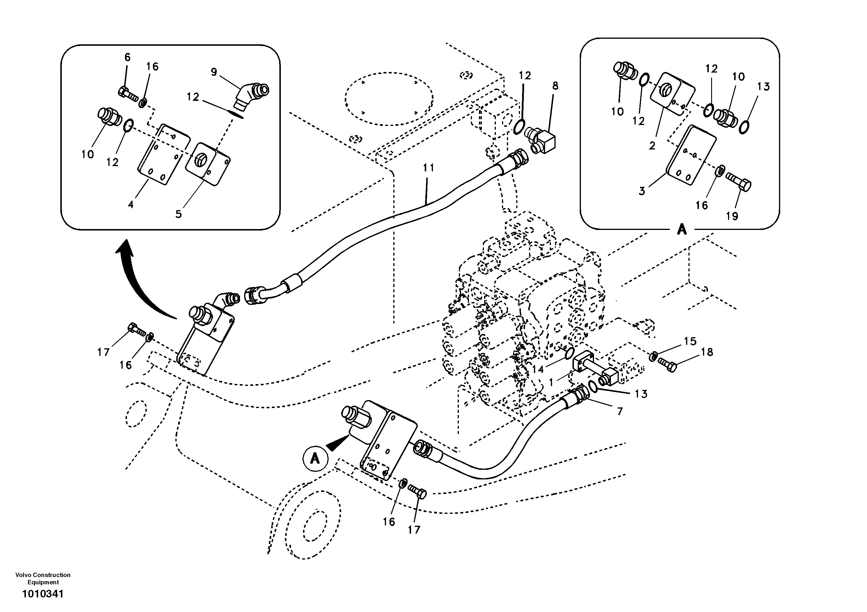 Working hydraulic, hammer and shear for upper — volvo parts diagram